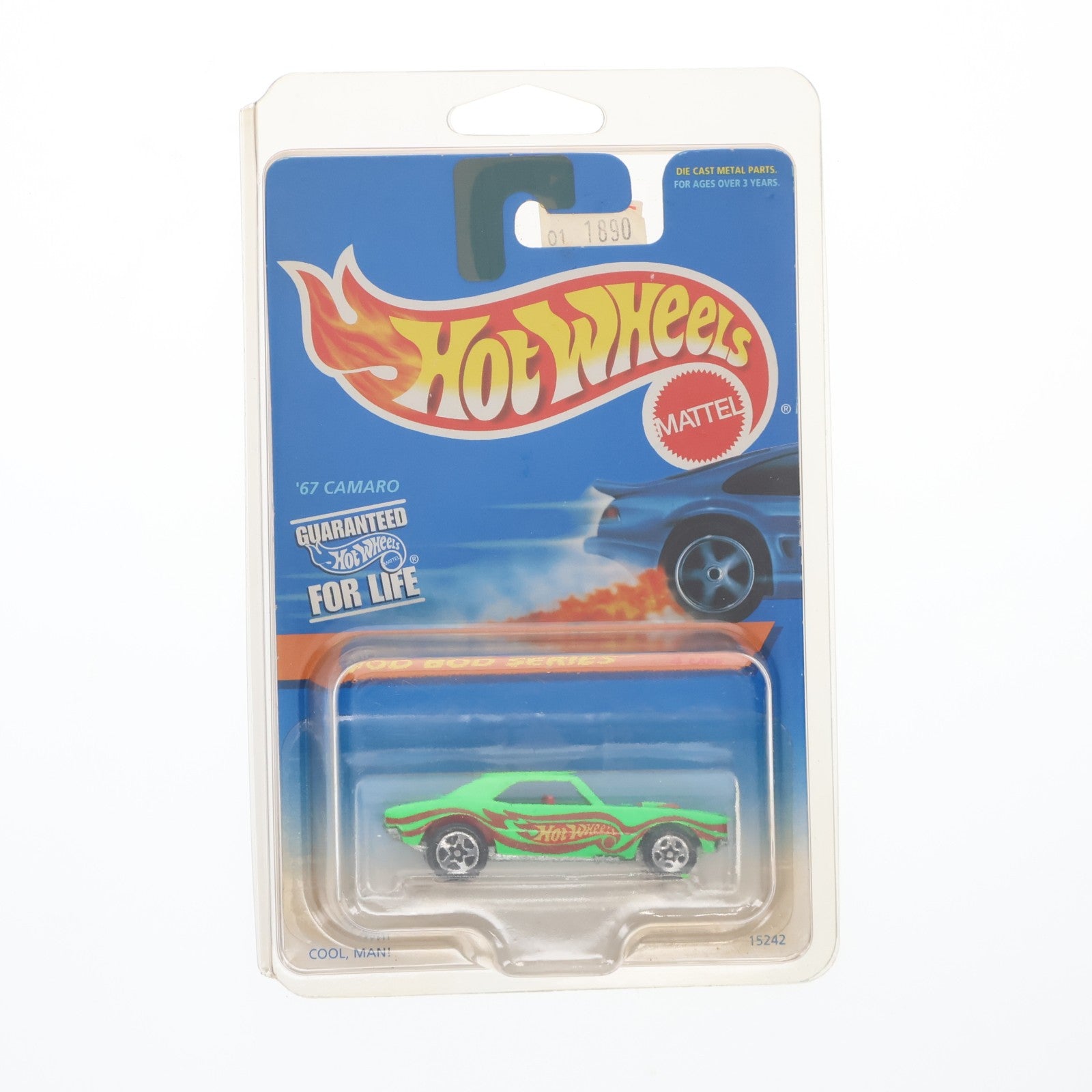 【中古即納】[MDL] Hot Wheels(ホットウィール) MOD BOD SERIES 1/64 '67 CAMARO(カマロ)(ライトグリーン×ブラウン) 完成品 ミニカー(15242) マテル(19991231)