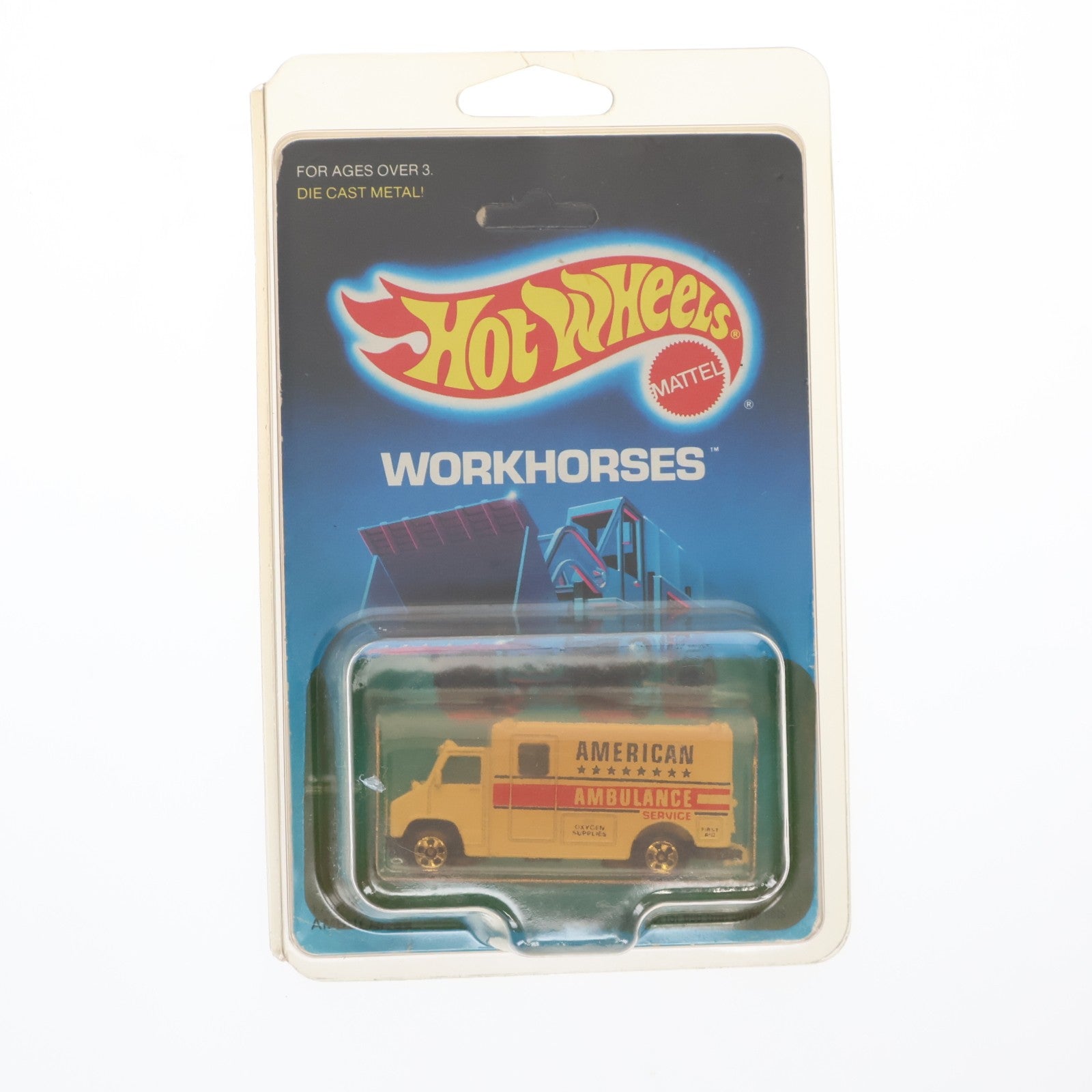 【中古即納】[MDL] Hot Wheels(ホットウィール) Workhorses 1/64 American Ambulance Service 完成品 ミニカー マテル(19881231)