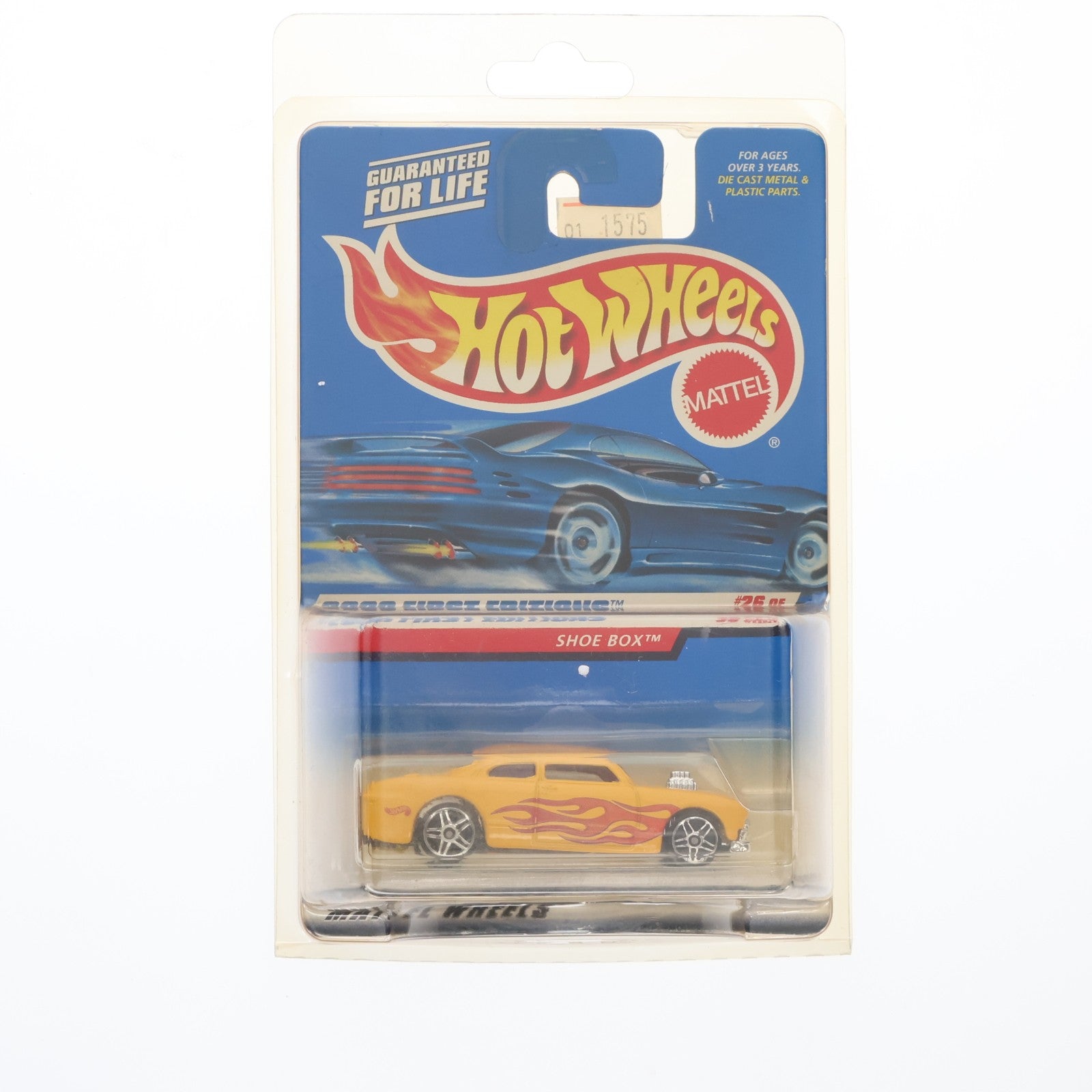 【中古即納】[MDL] Hot Wheels(ホットウィール) 2000 FIRST EDITIONS 1/64 SHOE BOX(シューボックス)(イエロー/フレイムパターン) 完成品 ミニカー(24395) マテル(20001231)