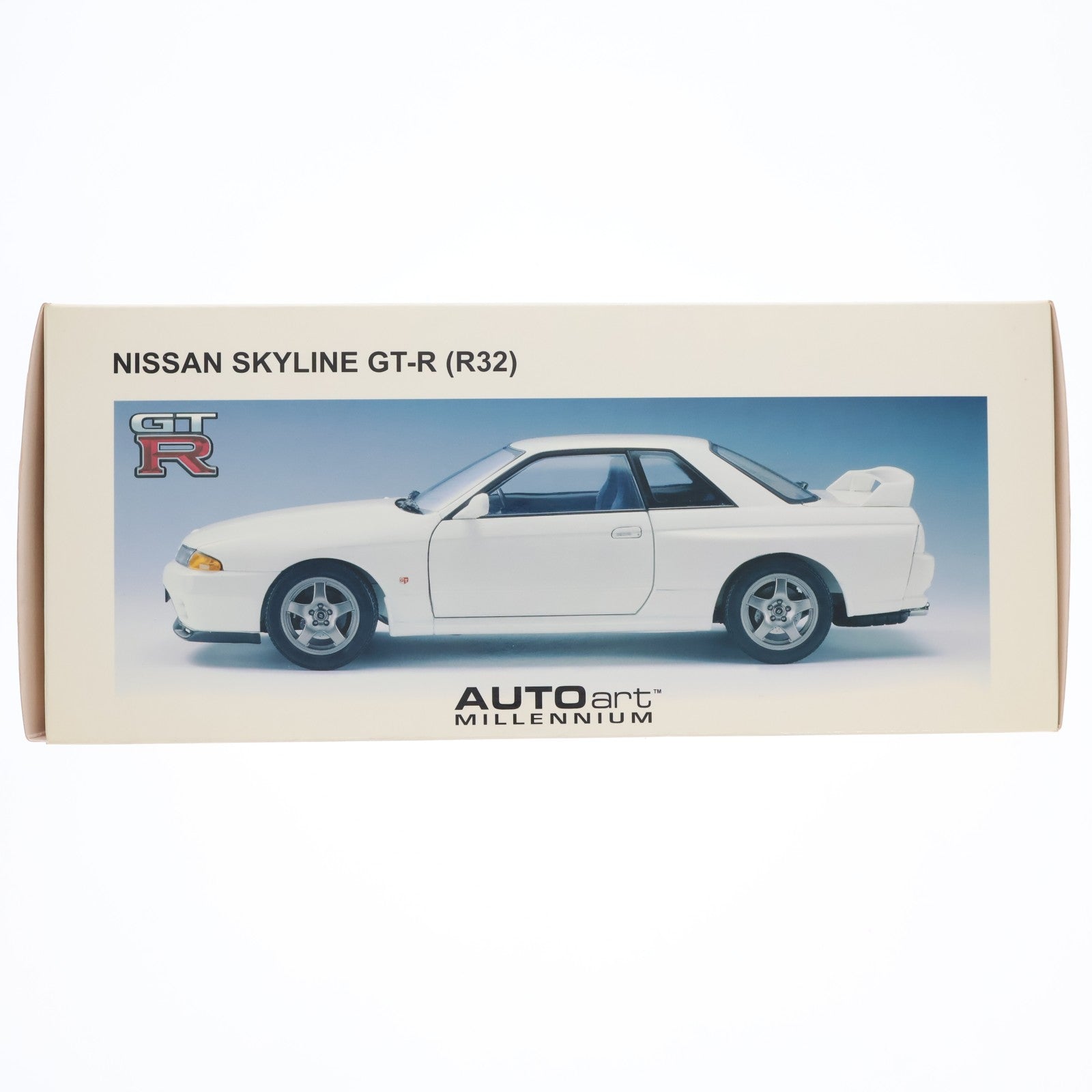 【中古即納】[MDL] MILLENNIUM 1/18 NISSAN SKYLINE GT-R(R32)(クリスタルホワイト) 完成品 ミニカー(77342) AutoArt(オートアート)(20050831)