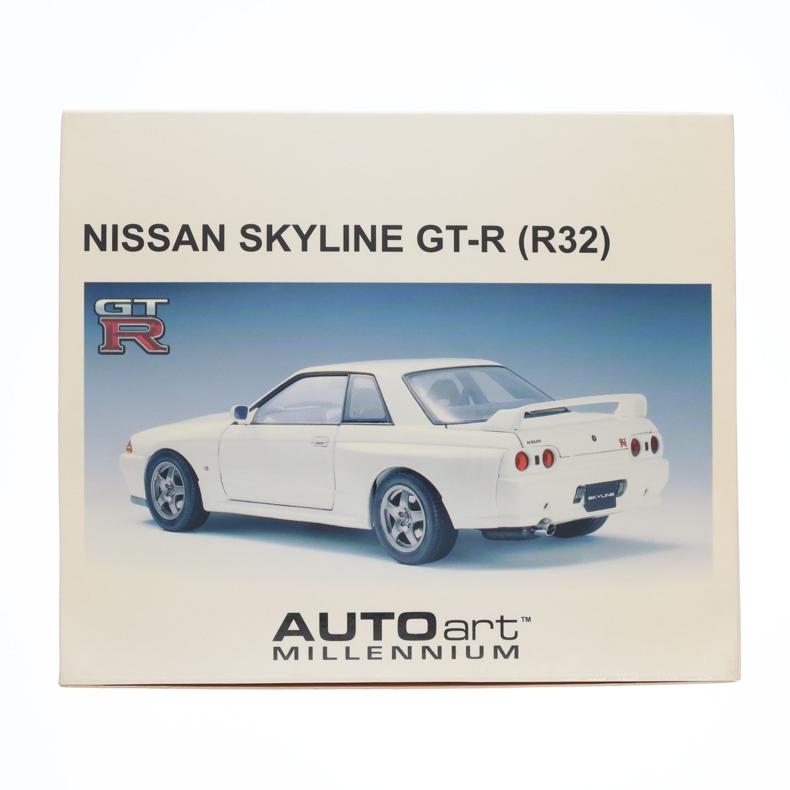 【中古即納】[MDL] MILLENNIUM 1/18 NISSAN SKYLINE GT-R(R32)(クリスタルホワイト) 完成品 ミニカー(77342) AutoArt(オートアート)(20050831)