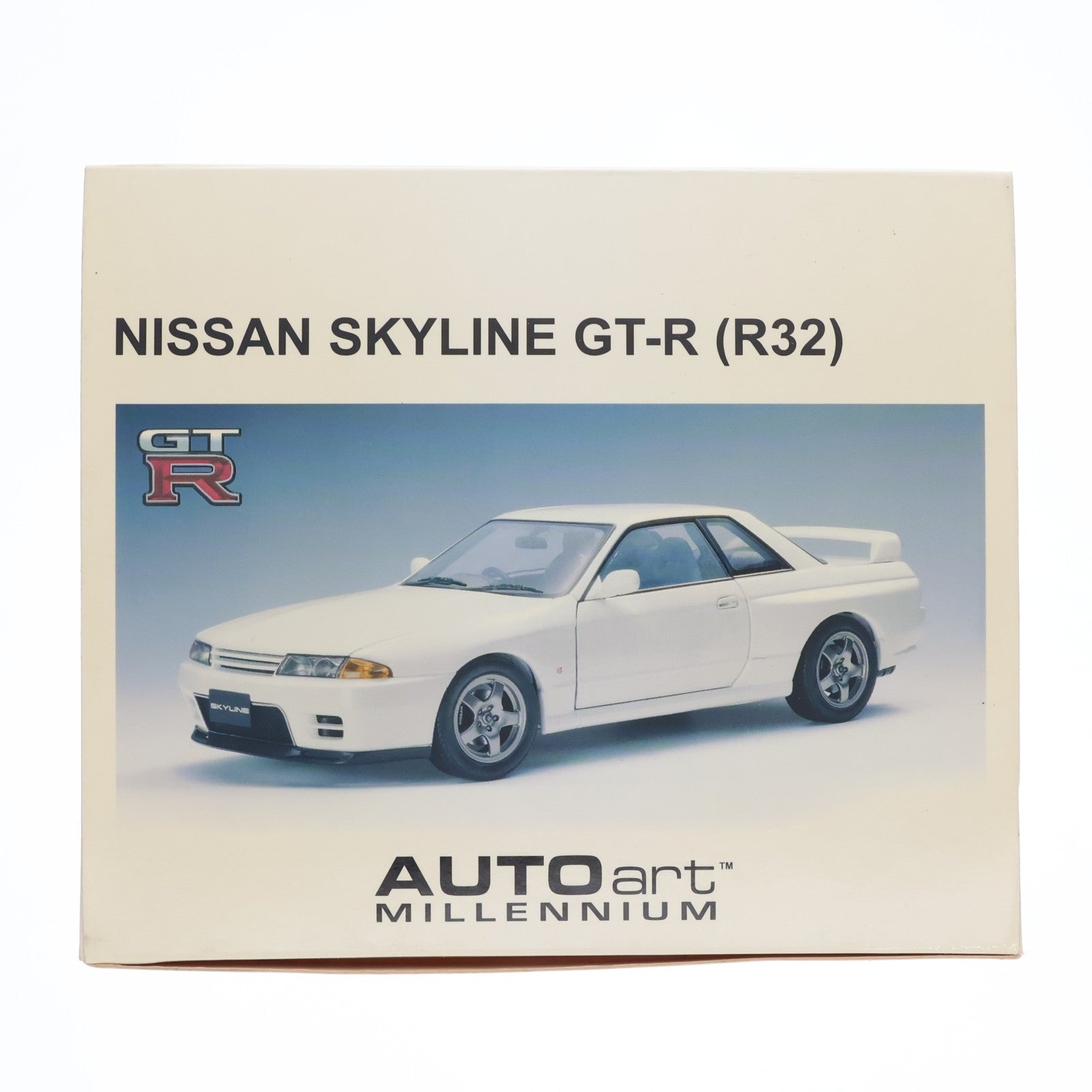 【中古即納】[MDL] MILLENNIUM 1/18 NISSAN SKYLINE GT-R(R32)(クリスタルホワイト) 完成品 ミニカー(77342) AutoArt(オートアート)(20050831)