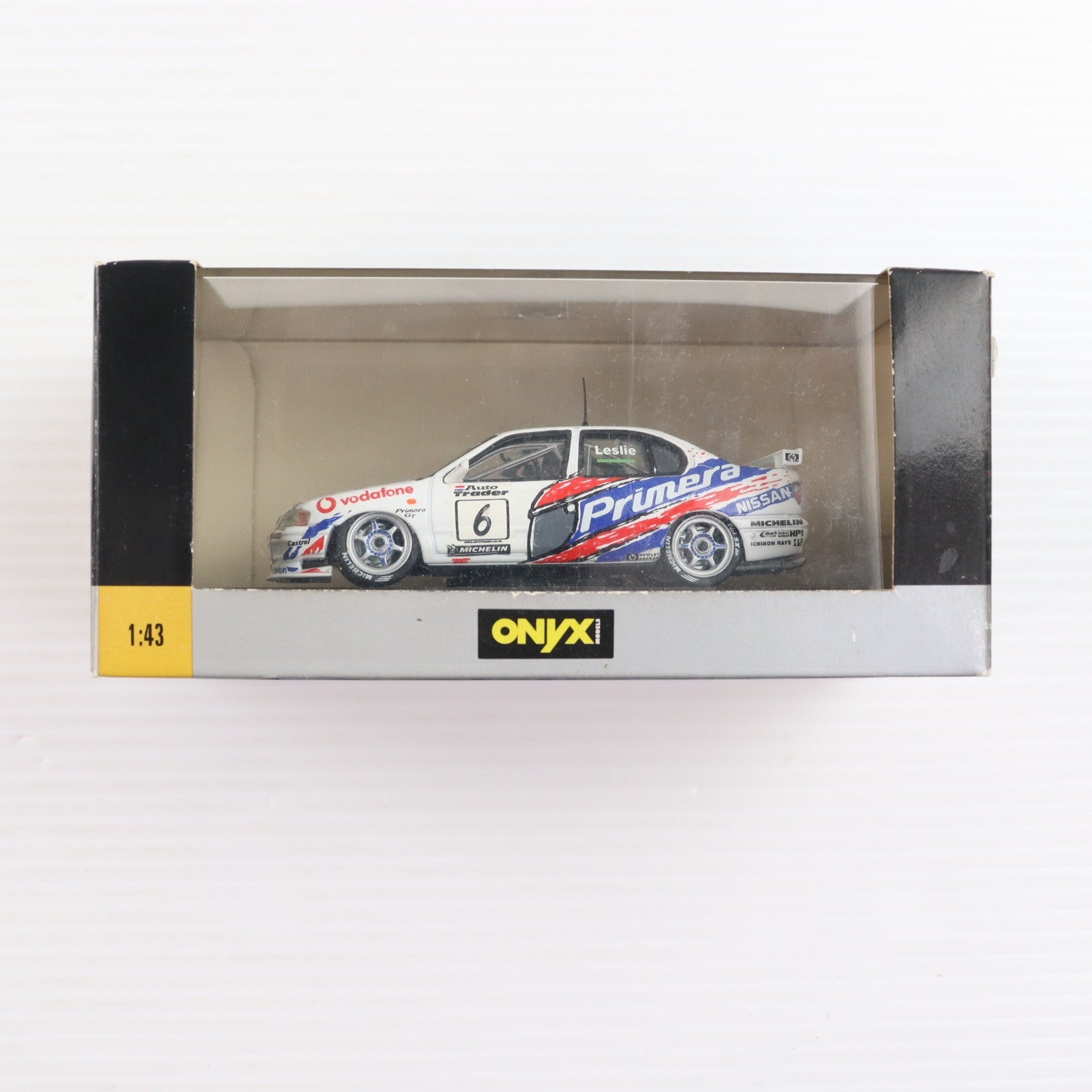 【中古即納】[MDL] 1/43 Nissan Primera(プリメーラ) GT BTCC 1999 David Leslie #6 完成品 ミニカー(XTC99011) ONYX(オニキス)(19991231)