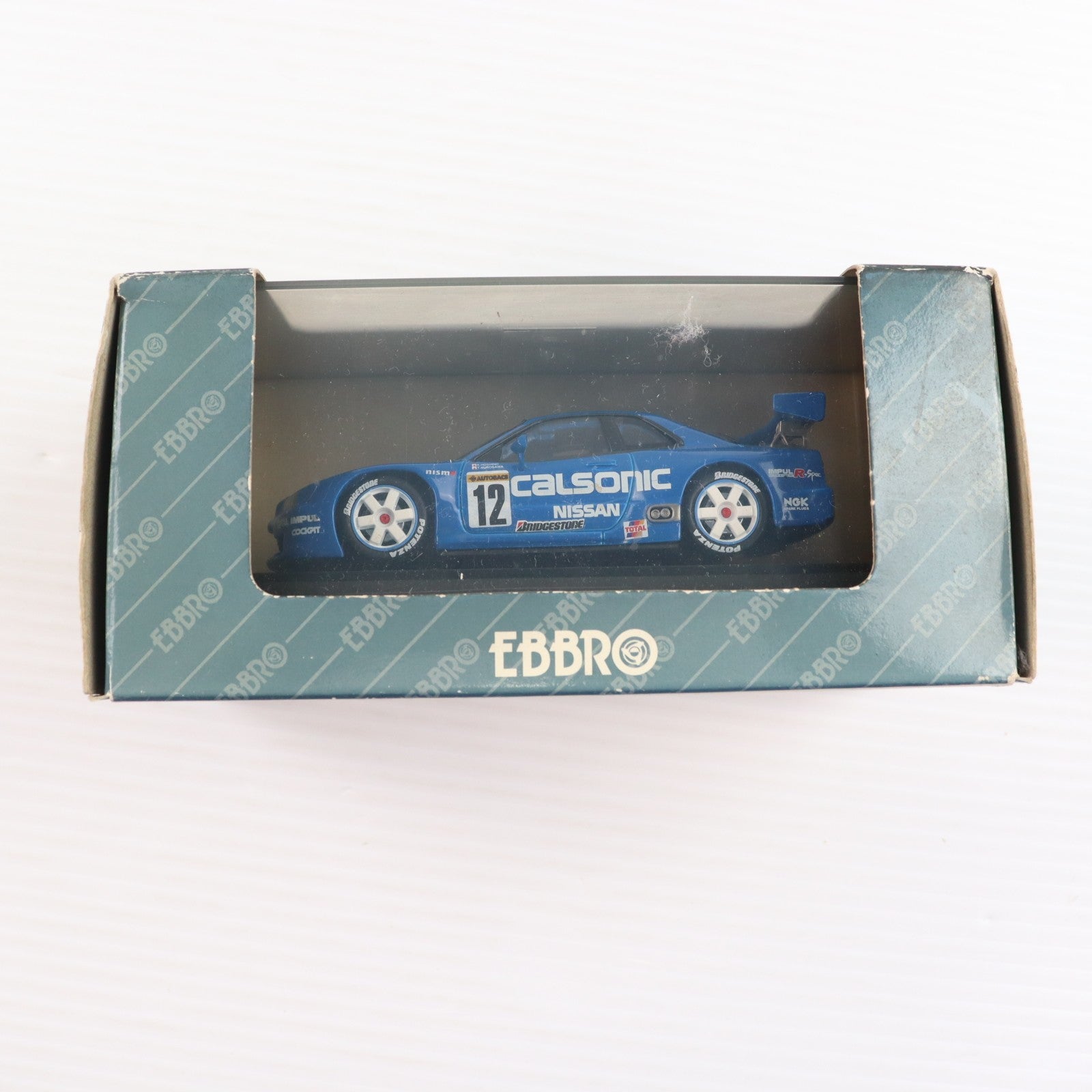 【中古即納】[MDL] 1/43 CALSONIC(カルソニック) GT-R BRIDGESTONE #12(ブルー) 完成品 ミニカー(43064) EBBRO(エブロ)(19991231)