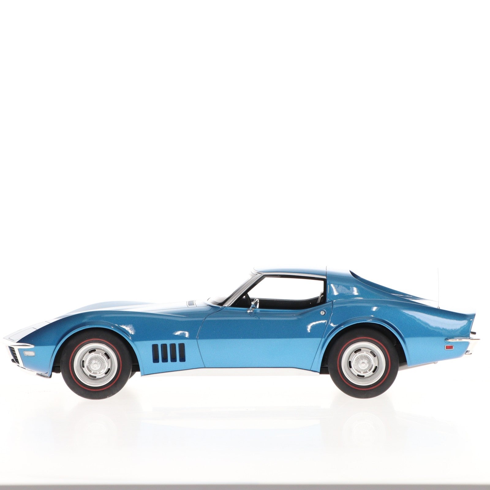 【中古即納】[MDL] 1/12 Chevrolet CORVETTE(シボレー コルベット) C3 BLUE 完成品 ミニカー(GT255) GTスピリット(20200328)