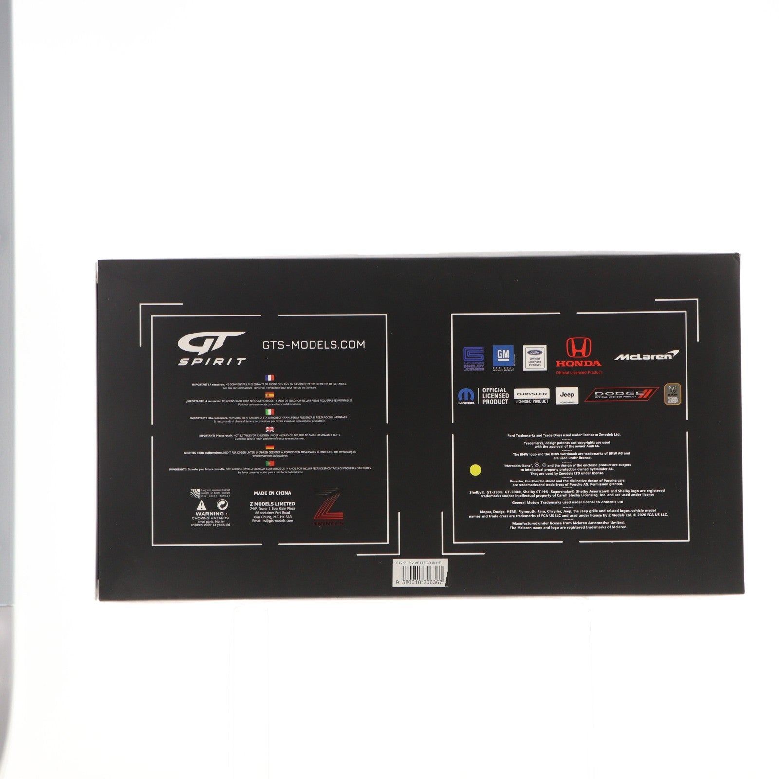 【中古即納】[MDL] 1/12 Chevrolet CORVETTE(シボレー コルベット) C3 BLUE 完成品 ミニカー(GT255) GTスピリット(20200328)