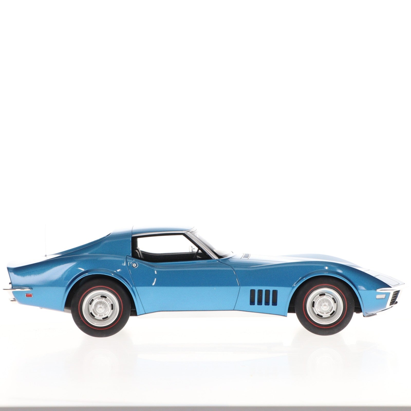 【中古即納】[MDL] 1/12 Chevrolet CORVETTE(シボレー コルベット) C3 BLUE 完成品 ミニカー(GT255) GTスピリット(20200328)