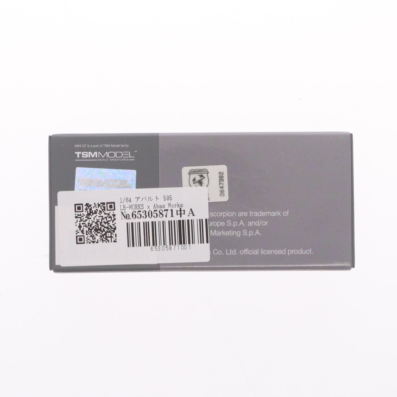 【中古即納】[MDL] ミニGTシリーズ 1/64 アバルト 595 LB-WORKS x Abas Works Fighters(左ハンドル) 完成品 ミニカー(MGT01064-L) TSM(トゥルースケールミニチュアズ)(20251121)