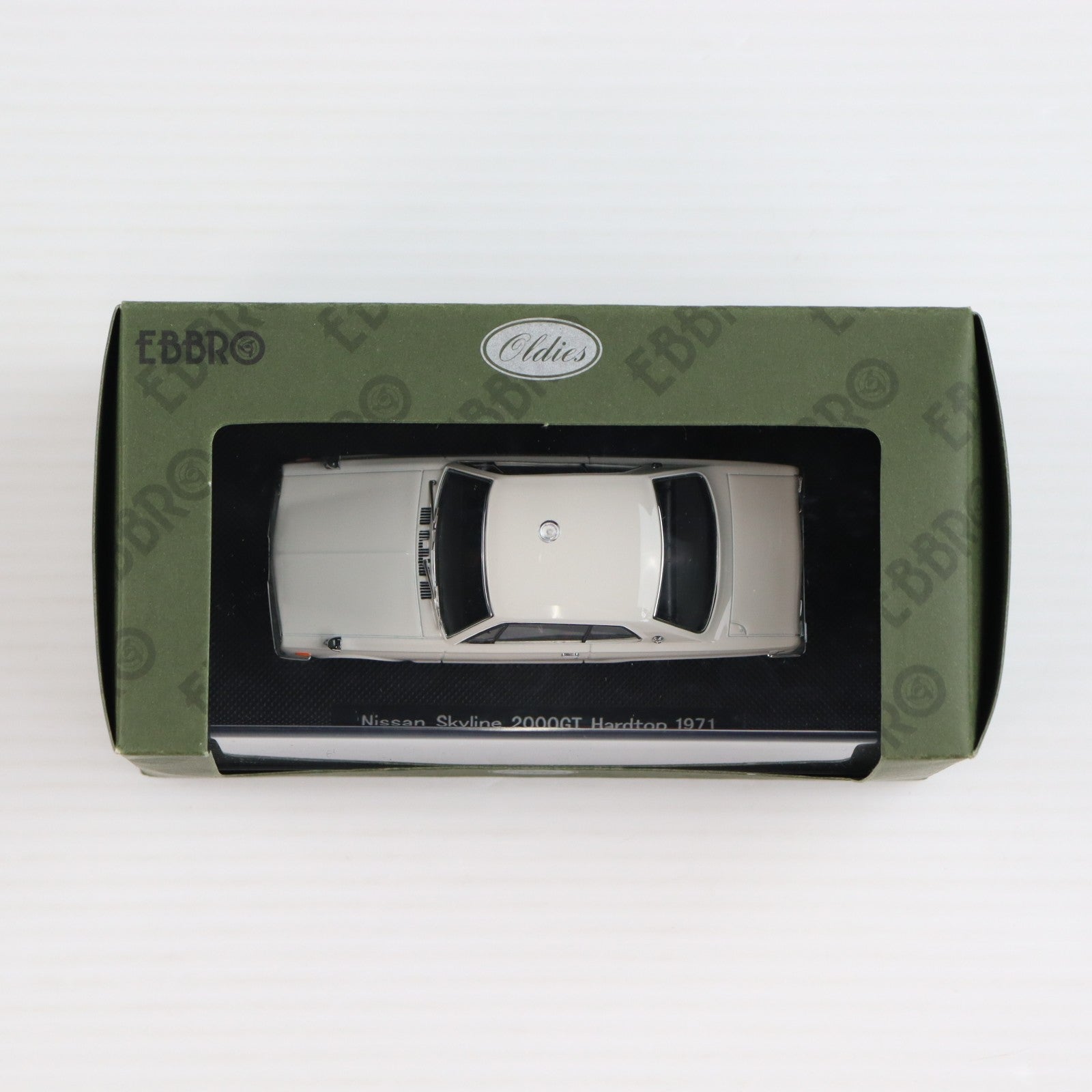 【中古即納】[MDL] 1/43 日産 スカイライン 2000GT ハードトップ 1971(ホワイト) 完成品 ミニカー(43961) EBBRO(エブロ)(20100120)