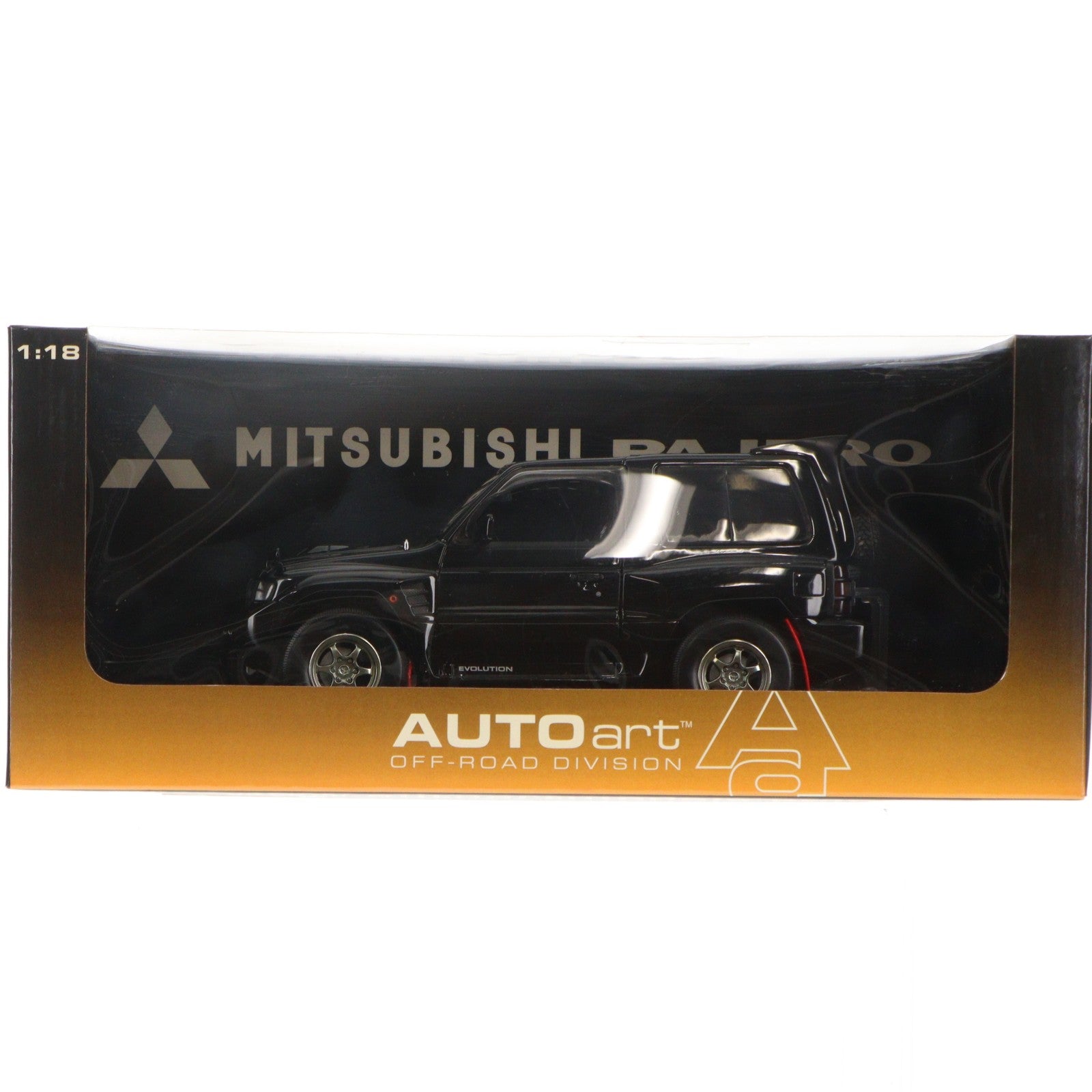 【中古即納】[MDL] OFF-ROAD DIVISIONシリーズ 1/18 Mitsubishi Pajero(パジェロ) EVO(ブラック) 完成品 ミニカー(77131) AutoArt(オートアート)(19991231)