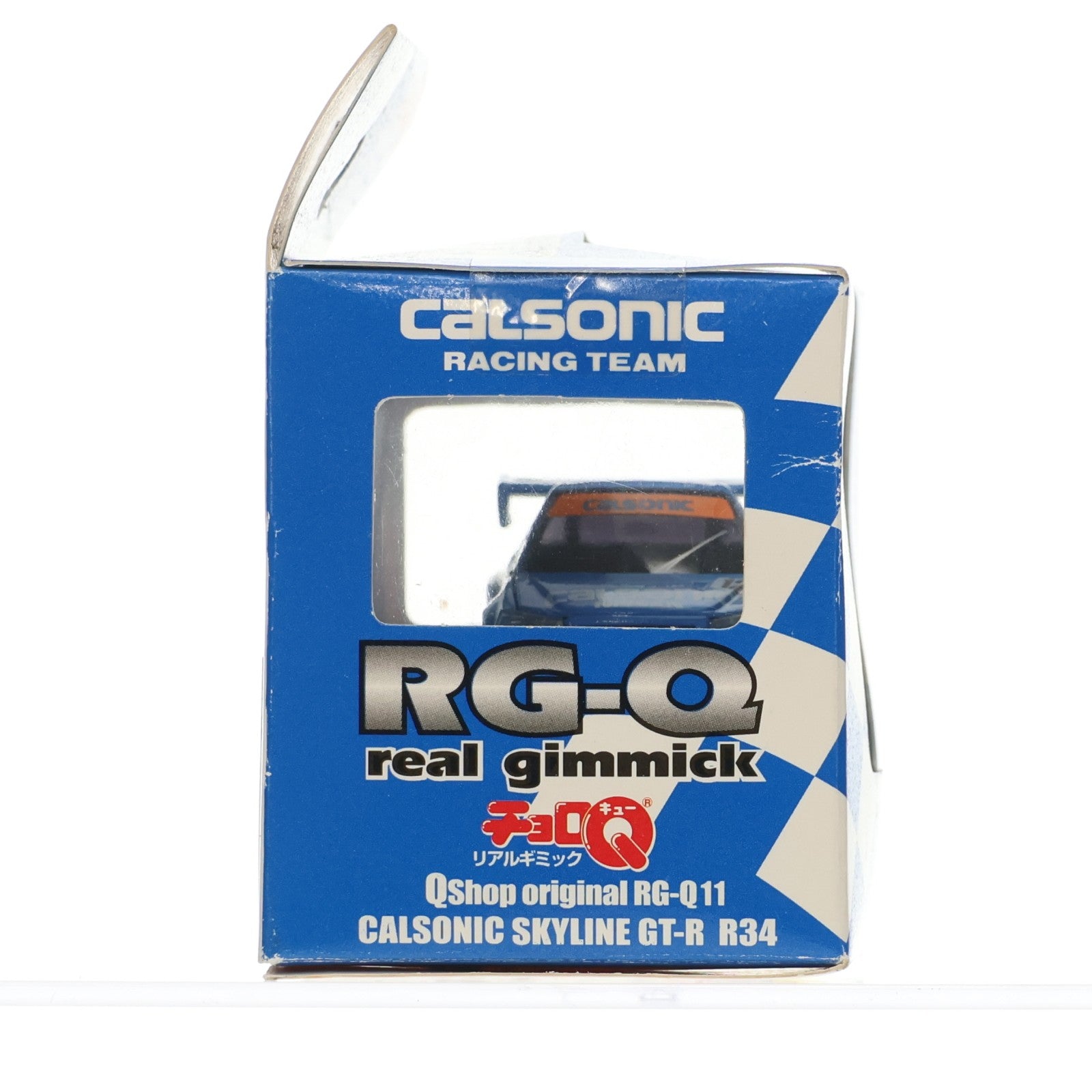 【中古即納】[MDL] Qショップ限定 リアルギミックチョロQ RG-Q11 カルソニック スカイライン GT-R R34(ブルー) 完成品 ミニカー(3238994) タカラ(20030710)
