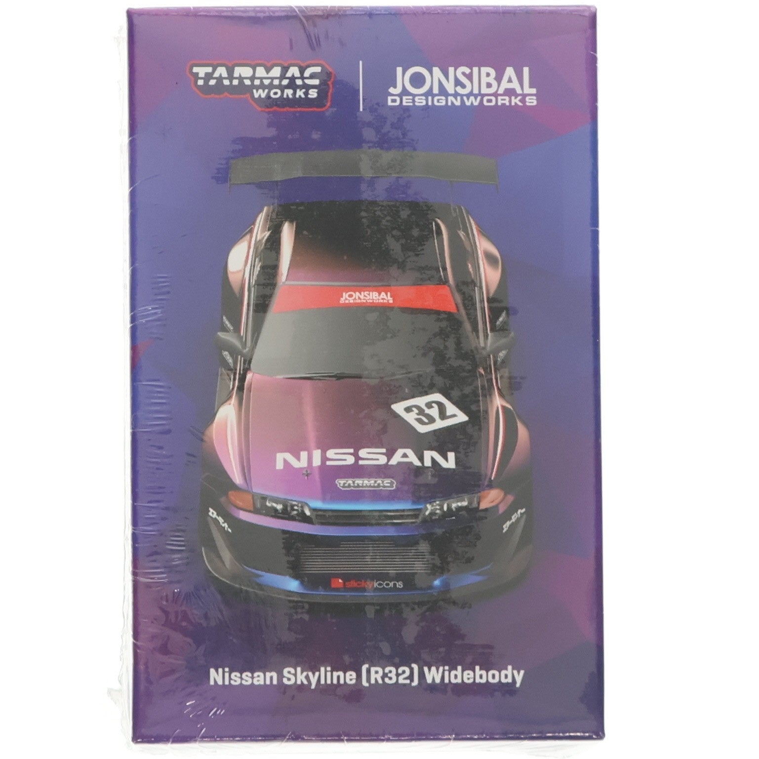 【中古即納】[MDL] 1/64 Nissan Skyline(スカイライン)(R32) Widebody(ミッドナイトパープル) 完成品 ミニカー(T64G-061-MP) Tarmac Works(ターマックワークス)(2025/06/31)