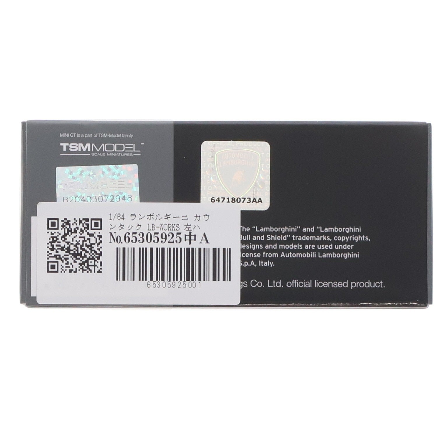 【中古即納】[MDL] ミニGTシリーズ 1/64 ランボルギーニ カウンタック LB-WORKS 左ハンドル(ブラック) 完成品 ミニカー(MGT01081-L) TSM(トゥルースケールミニチュアズ)(20251213)