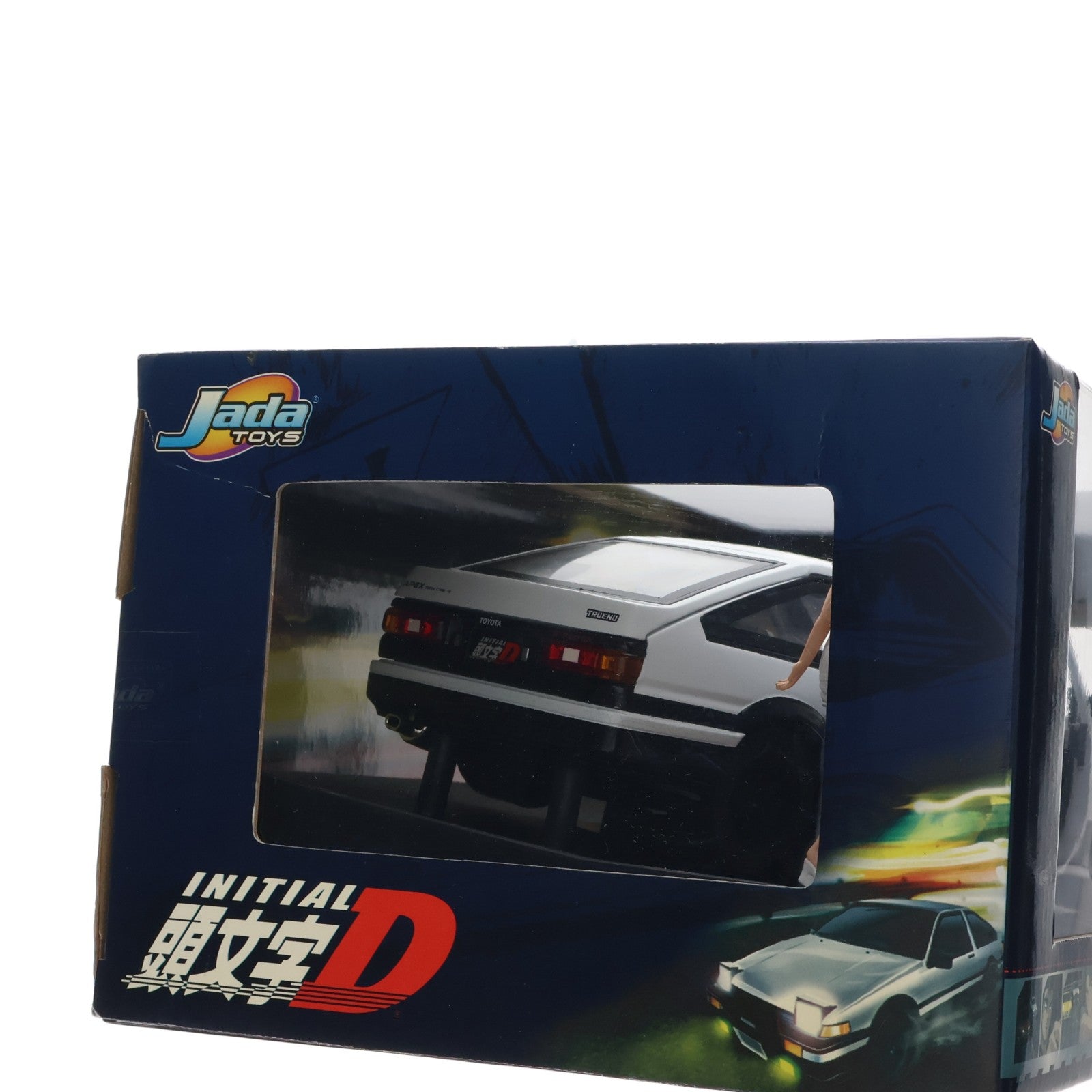 【中古即納】[MDL] 1/18 INITIAL D トヨタ スプリンタートレノ AE86(ホワイト×ブラック) フィギュア2体つき 頭文字D 完成品 ミニカー(90006) Jada Toys(ジャダトイズ)(20101231)
