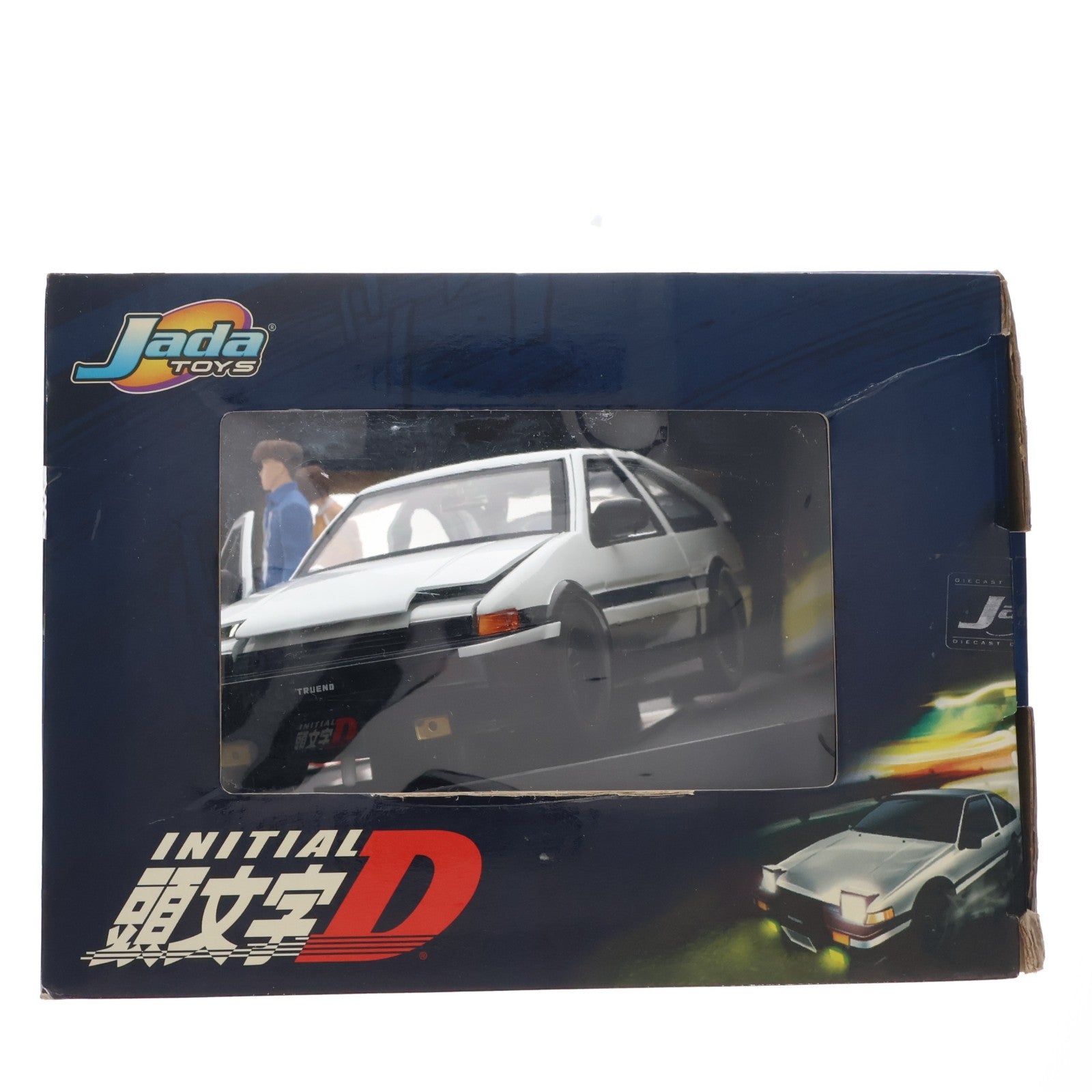 【中古即納】[MDL] 1/18 INITIAL D トヨタ スプリンタートレノ AE86(ホワイト×ブラック) フィギュア2体つき 頭文字D 完成品 ミニカー(90006) Jada Toys(ジャダトイズ)(20101231)
