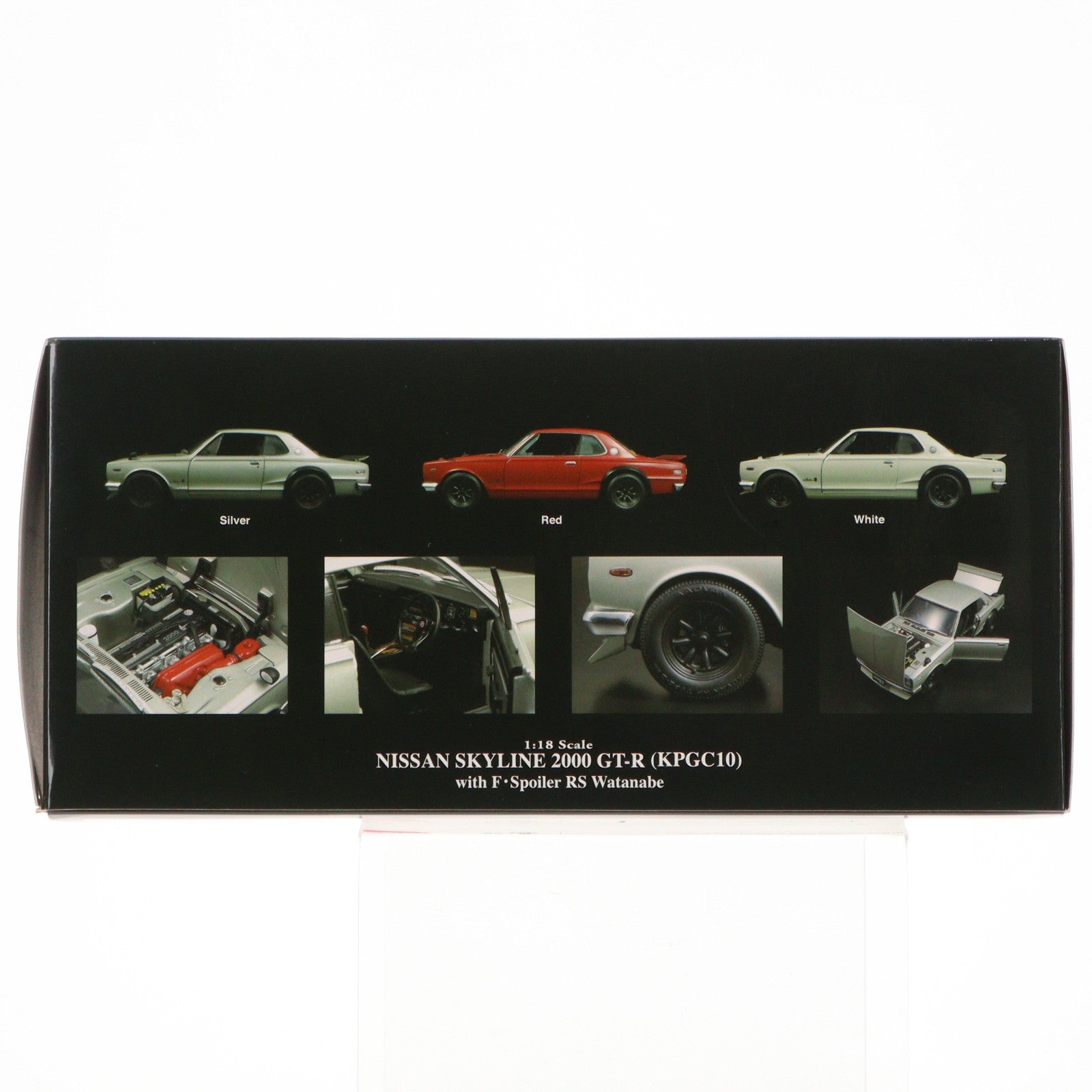 【中古即納】[MDL] 1/18 NISSAN スカイライン 2000GT-R with Fスポイラー/RSワタナベ(シルバー) 完成品 ミニカー(KS08128S) 京商(20140629)