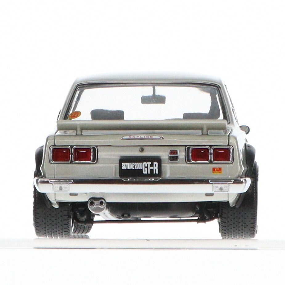【中古即納】[MDL] 1/18 NISSAN スカイライン 2000GT-R with Fスポイラー/RSワタナベ(シルバー) 完成品 ミニカー(KS08128S) 京商(20140629)