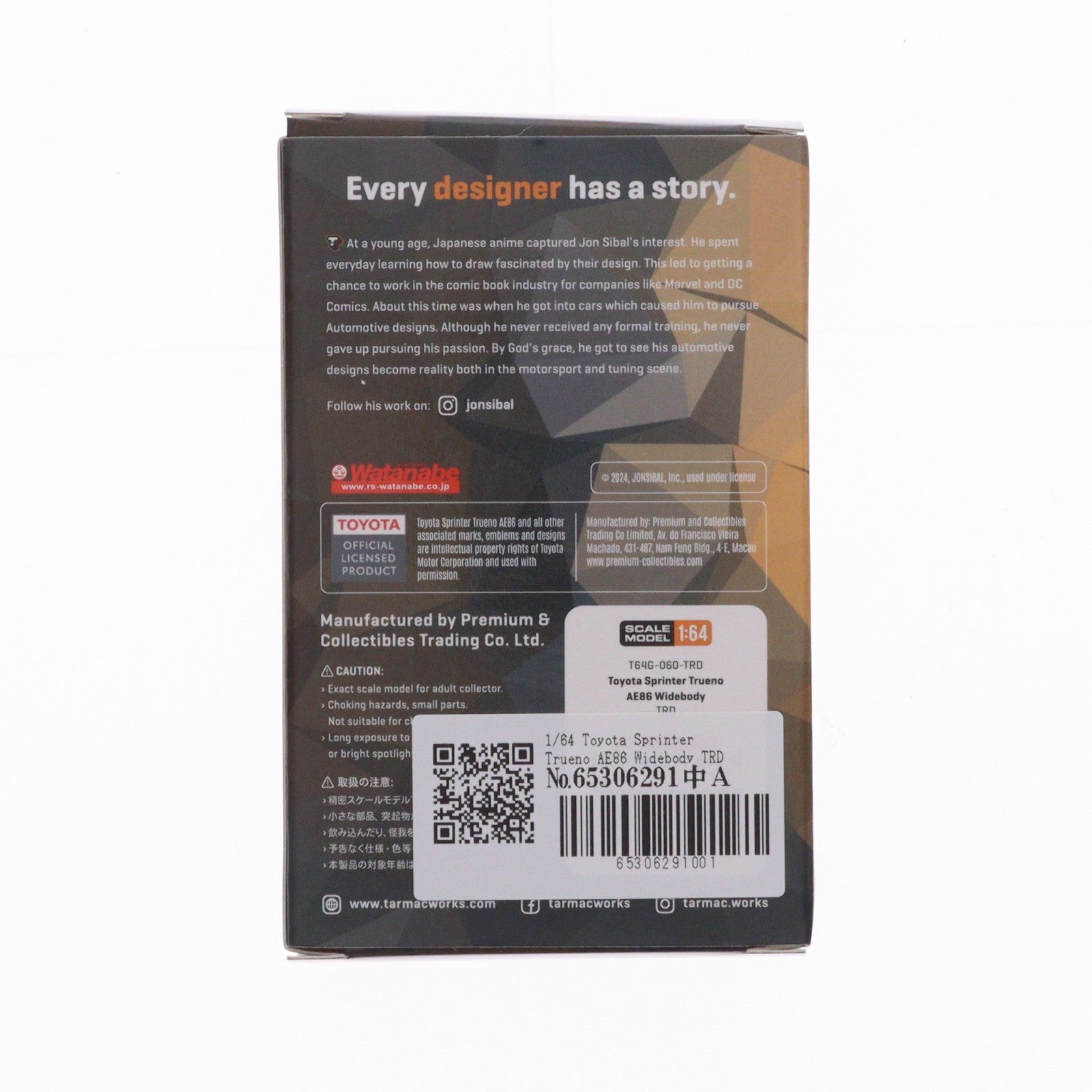 【中古即納】[MDL] 1/64 Toyota Sprinter Trueno(トヨタ スプリンタートレノ) AE86 Widebody TRD 完成品 ミニカー(T64G-060-TRD) Tarmac Works(ターマックワークス)(20250117)