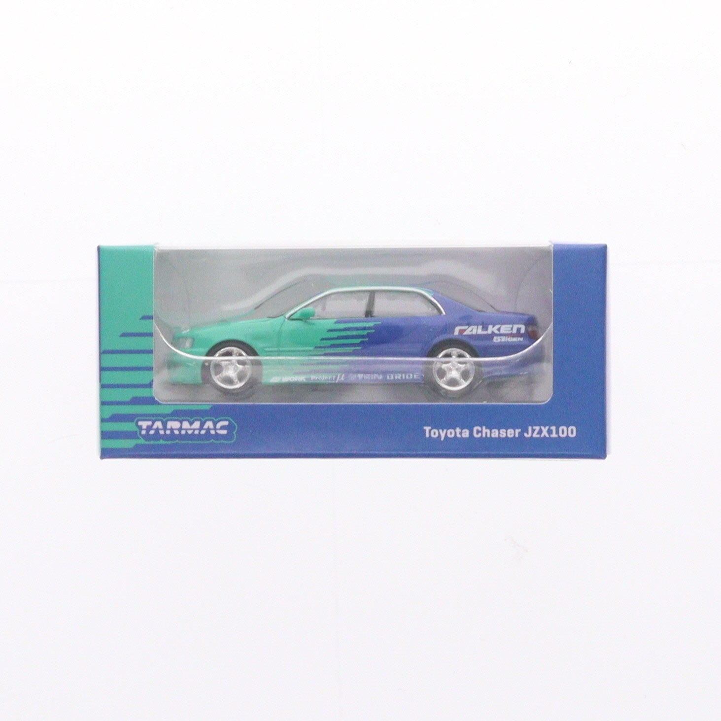 【中古即納】[MDL] 1/64 Toyota Chaser(チェイサー) JZX100 FALKEN 完成品 ミニカー(T64G-007-FA) Tarmac Works(ターマックワークス)(20230319)