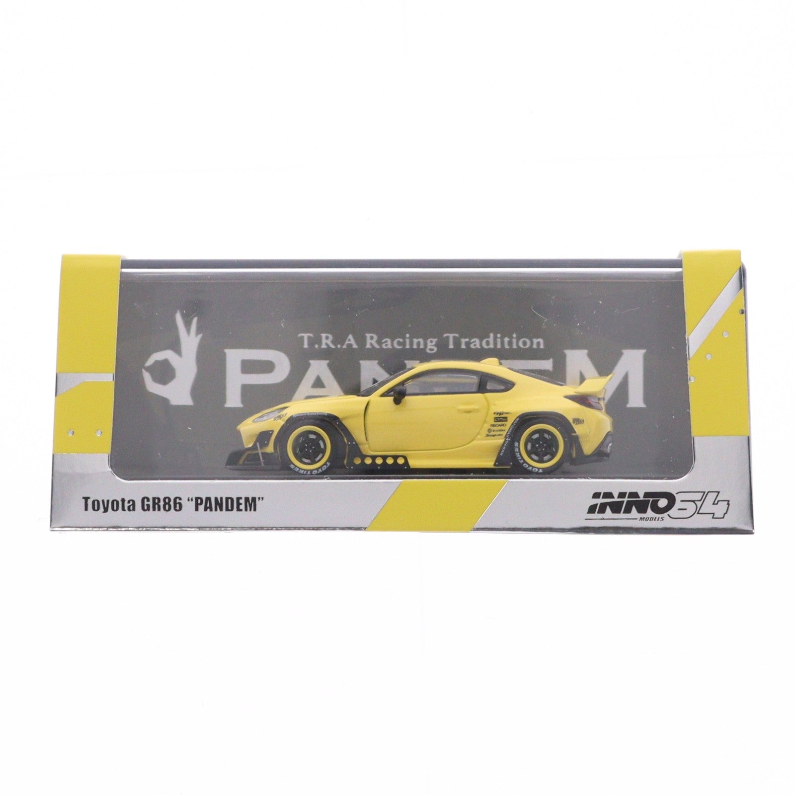 【中古即納】[MDL] 1/64 Toyota GR86 『PANDEM』(イエロー) 完成品 ミニカー(GR86P-YELLOW) INNO MODELS(イノモデル)(20250928)