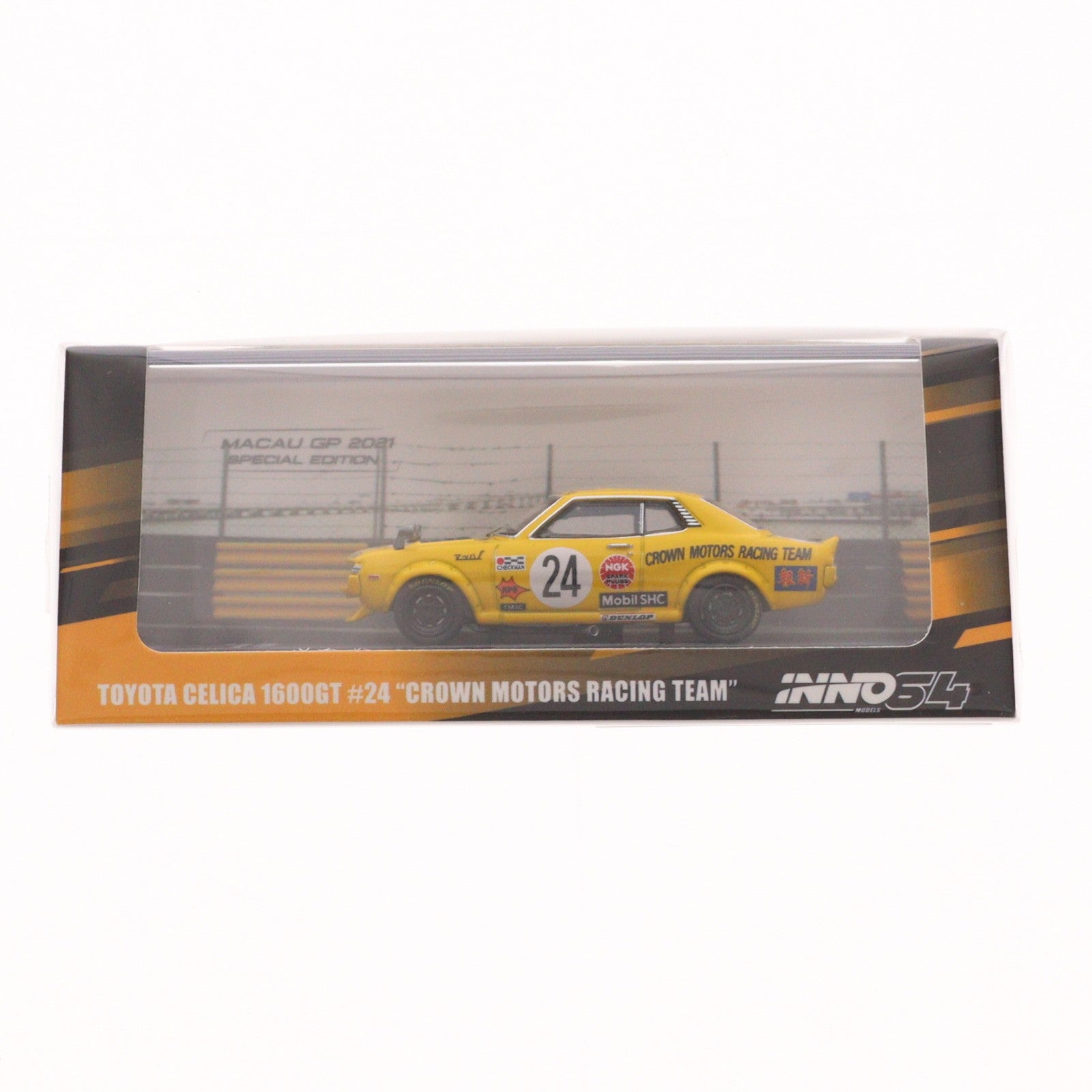 【中古即納】[MDL] 1/64 トヨタ セリカ 1600GT Crown Motors Racing TeamMacau Guia Race 1974 Winner #24 完成品 ミニカー(N64-16GT-MGP21NT24) INNO MODELS(イノモデル)(20220130)