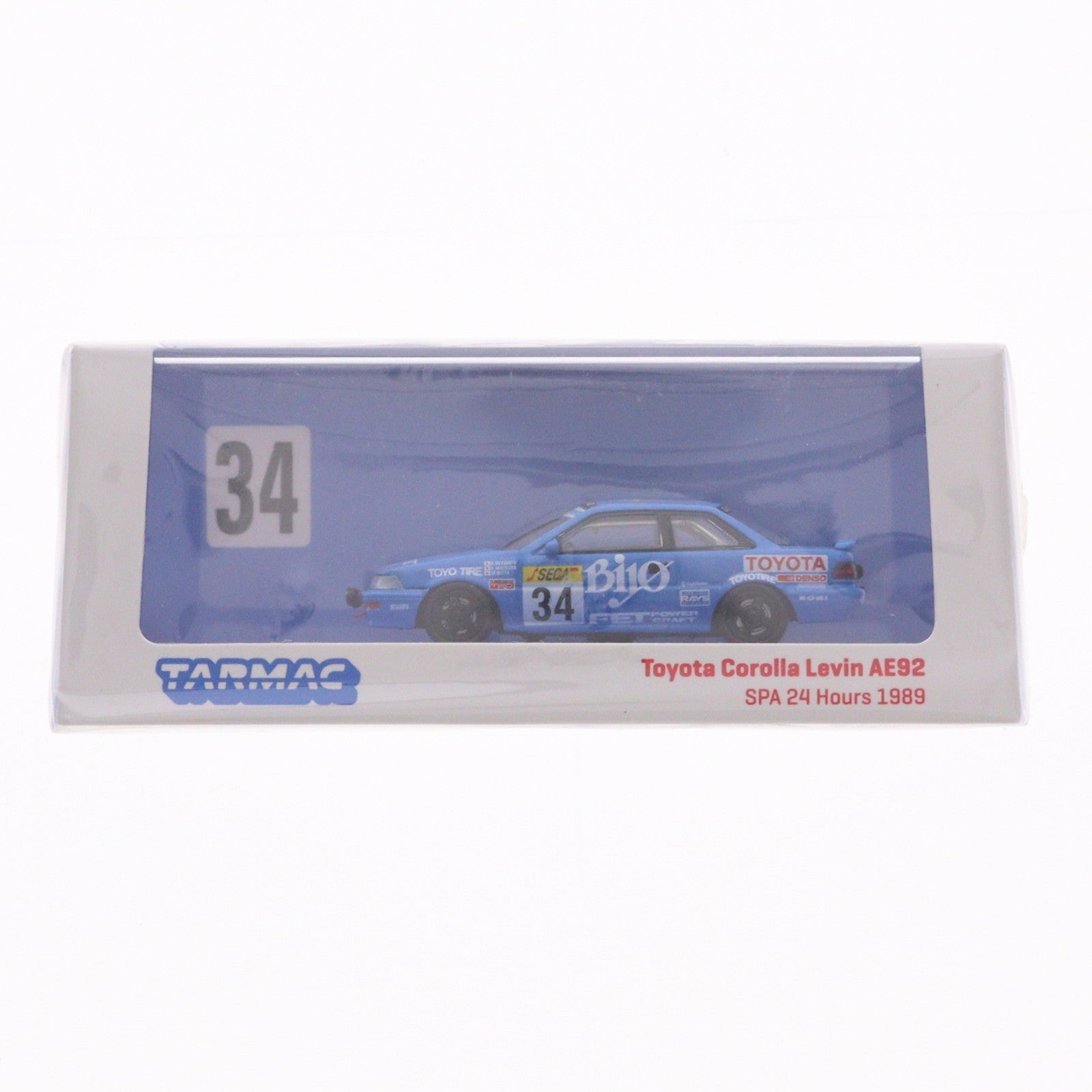 【中古即納】[MDL] 1/64 Toyota Corolla Levin(カローラレビン) AE92 SPA 24 Hours 1989 完成品 ミニカー(T64-036-89SPA34) Tarmac Works(ターマックワークス)(20210522)