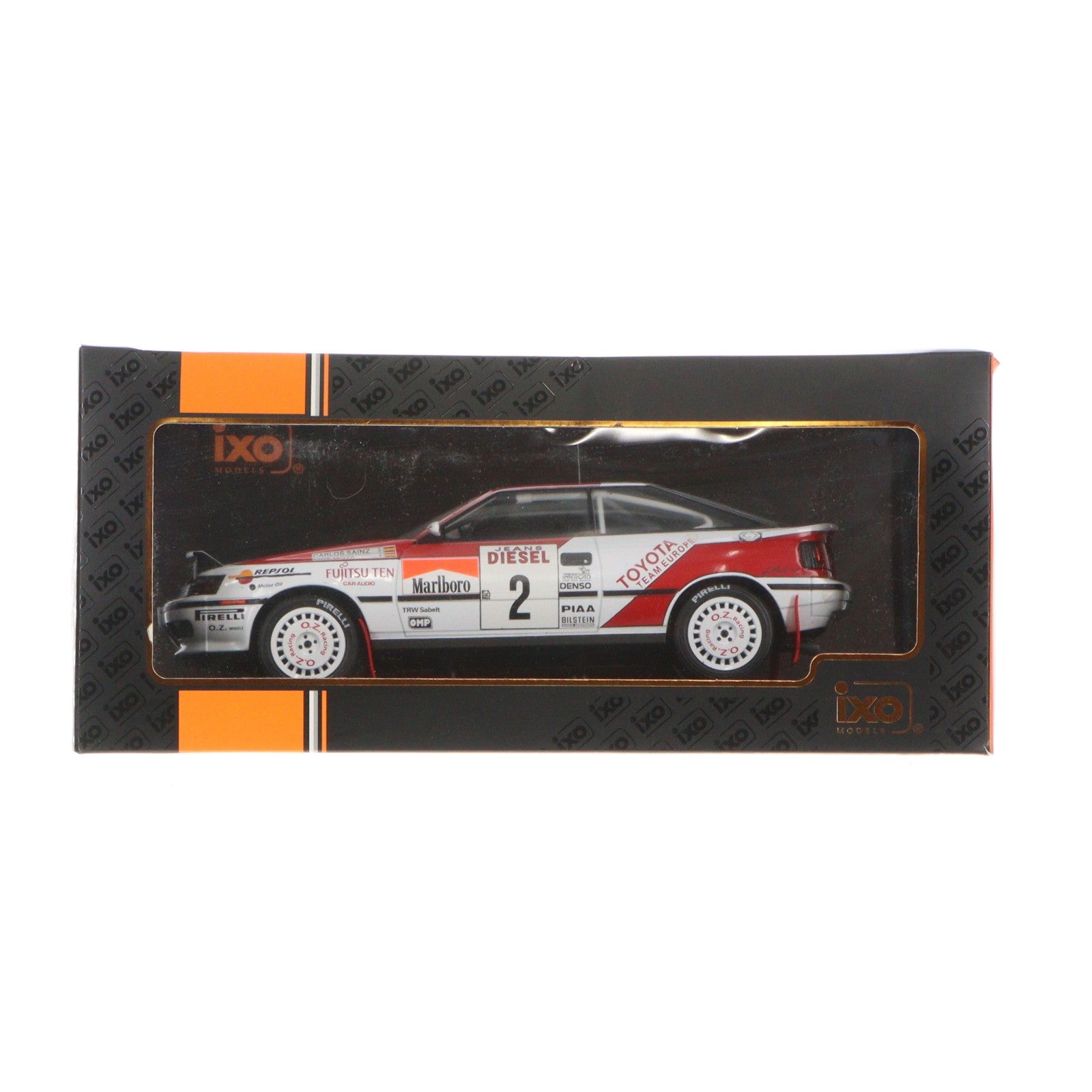 【中古即納】[MDL] 1/18 トヨタ セリカ GT-FOUR ST165 1990年ラリー・サンレモ 3位 #2 C.Sainz / L.Moya 完成品 ミニカー(18RMC069A) IXO Models(イクソモデルス)(20211030)