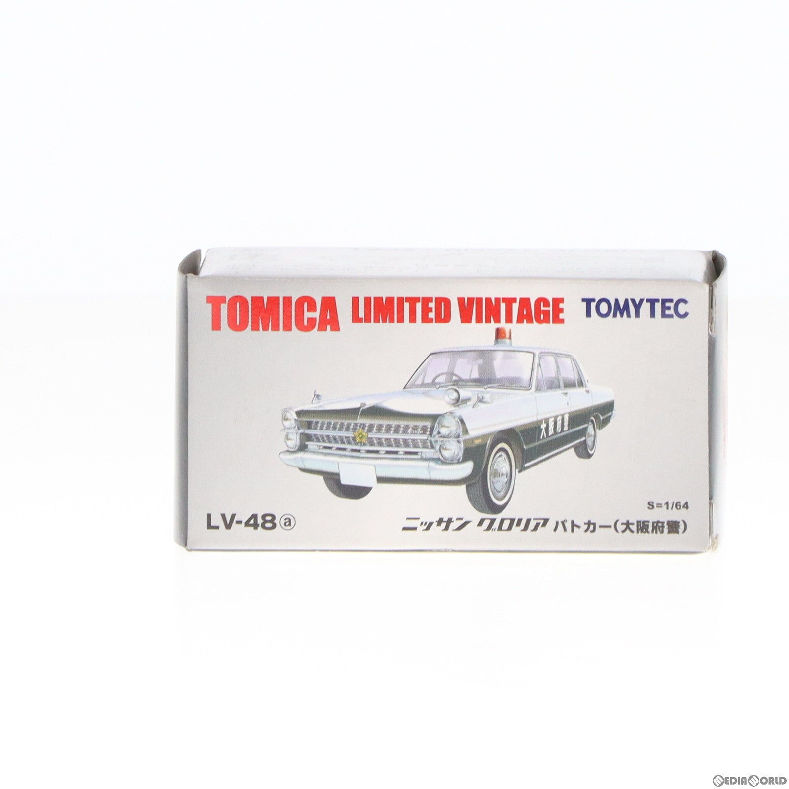 【中古即納】[MDL] トミカリミテッドヴィンテージ 1/64 TLV-48a ニッサン グロリア 大阪府警パトカー(ホワイト×ブラック) 完成品 ミニカー(213154) TOMYTEC(トミーテック)(20070720)
