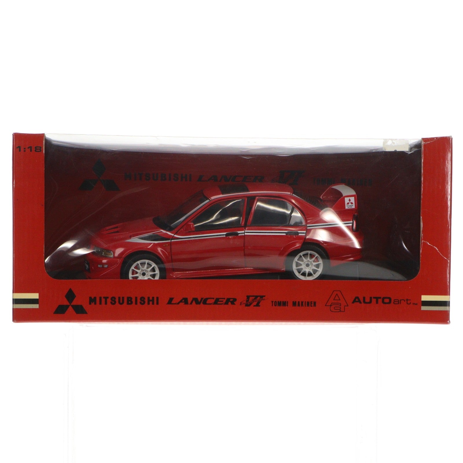 【中古即納】[MDL] 1/18 Mitsubishi Lancer EVO VI Tommi Makinen Edition STREET CAR(レッド) 完成品 ミニカー(77156) AUTOart(オートアート)(20101231)