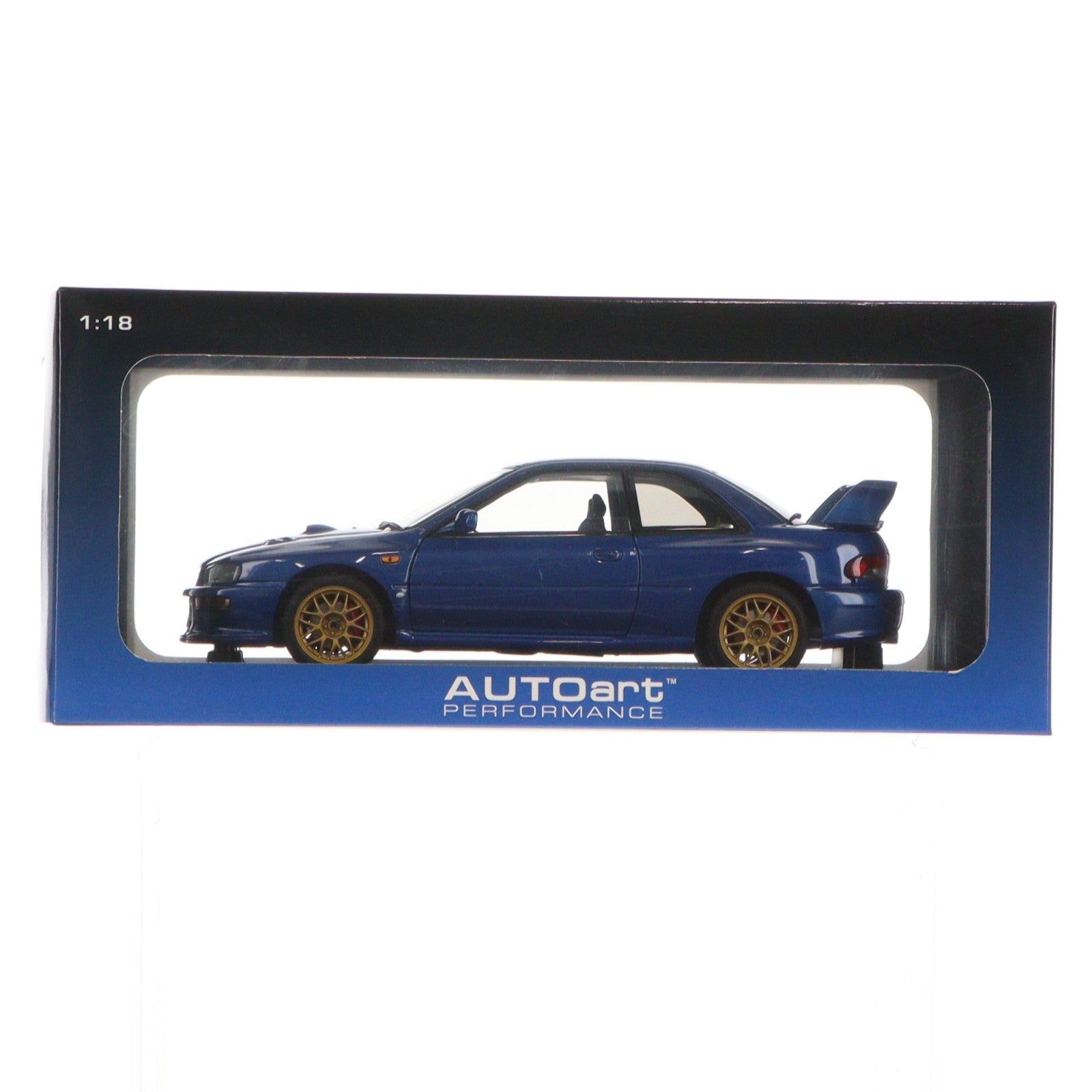 【中古即納】[MDL] PERFORMANCE 1/18 SUBARU IMPREZA(スバル インプレッサ) 22B STi VERSION(ブルー) 完成品 ミニカー(78602) AUTOart(オートアート)(20151108)