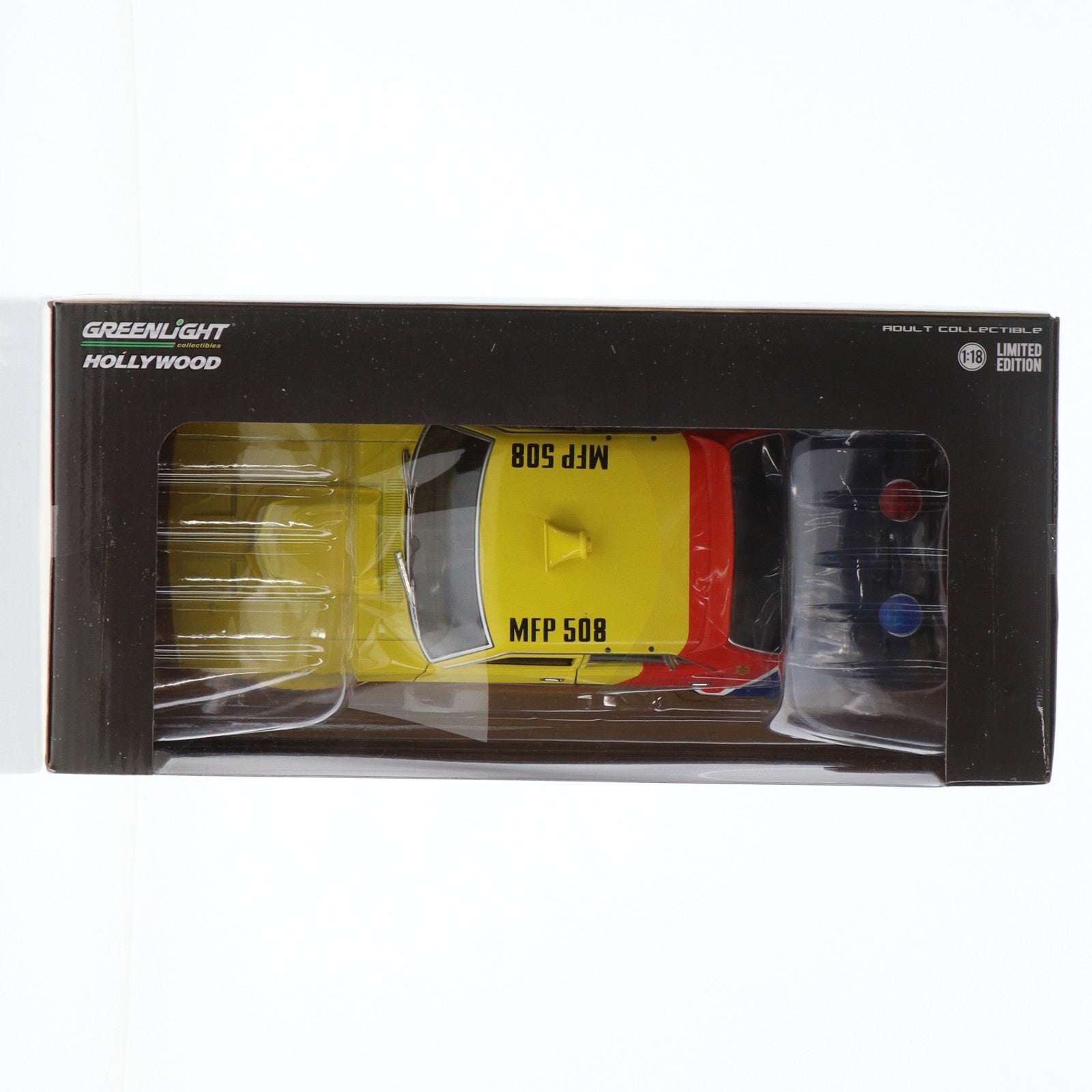 【中古即納】[MDL] 1/18 First of the V8 Interceptors (1979) - 1974 Ford Falcon(フォード・ファルコン) XB 4-Door Sedan M.F.P.- Yellow 完成品 ミニカー(13574) GREENLIGHT(グリーンライト)(20200801)