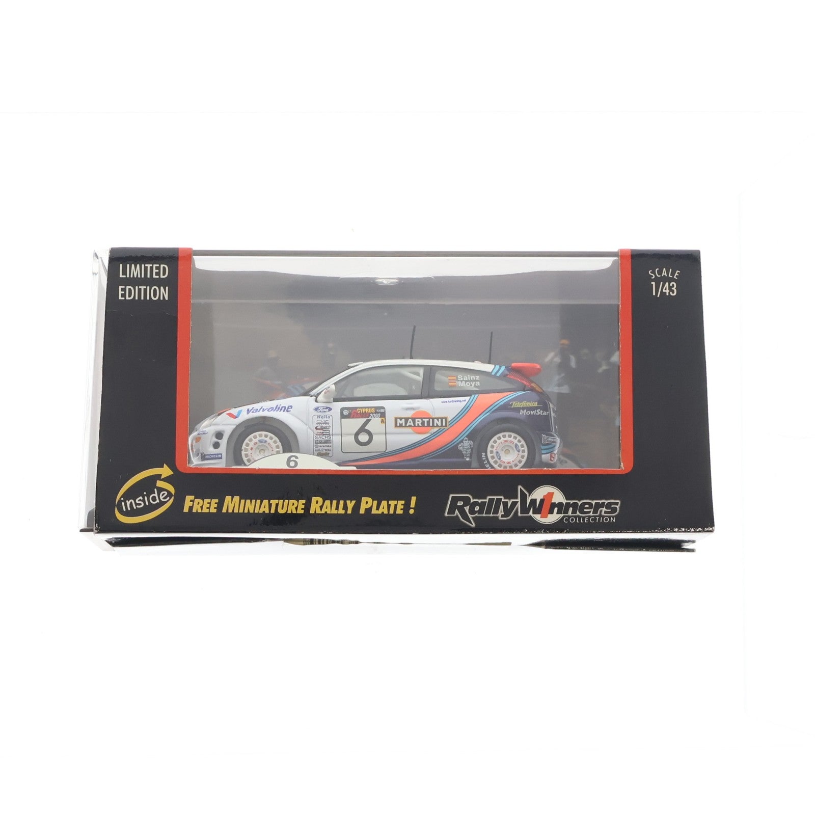 【中古即納】[MDL] Rally Winners COLLECTION 1/43 Ford Focus(フォード フォーカス) WRC Winner CYPRUS RALLY 2000 C. Sainz / L. Moya 完成品 ミニカー(SKW022) VITESSE(ビテス)(20220328)