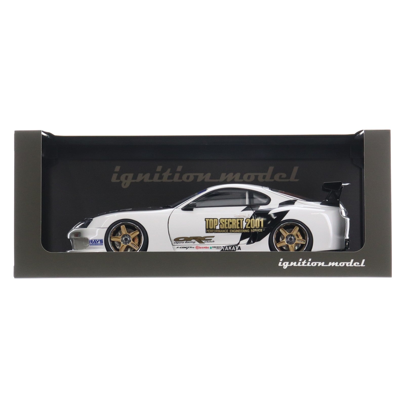 【中古即納】[MDL] 1/18 TOP SECRET GT300 Supra(A80)(スープラ) White 完成品 ミニカー(IG3744) ignition model(イグニッションモデル)(20251018)