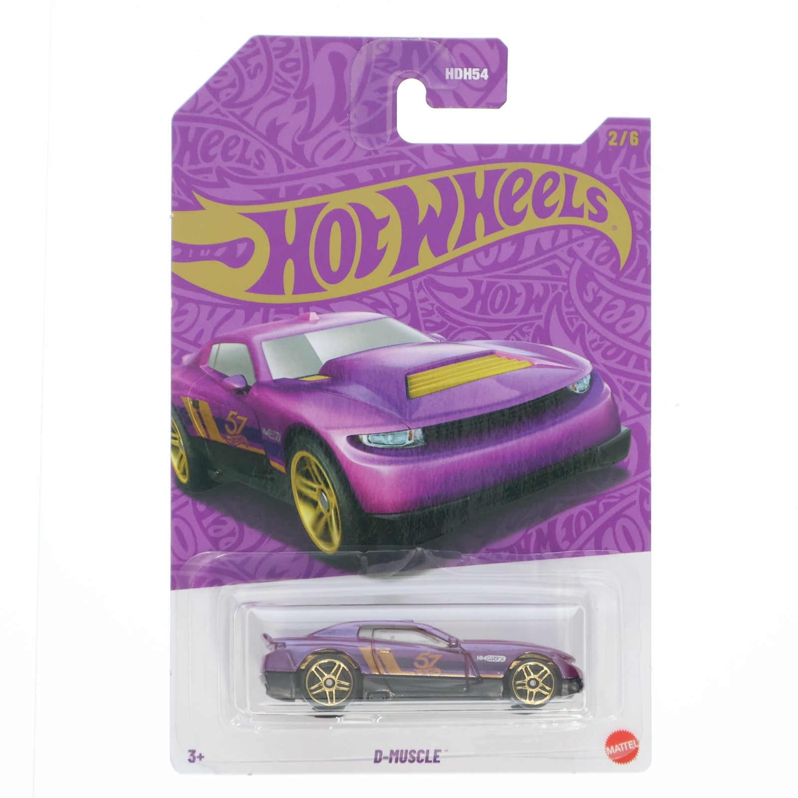 【中古即納】[MDL] ヤマダ電機限定 Hot Wheels(ホットウィール) Pearl&Chrome 57周年記念 D-MUSCLE(D マッスル) 完成品 ミニカー(HDH54-JDM21-ND510(G1)) マテル(20250419)