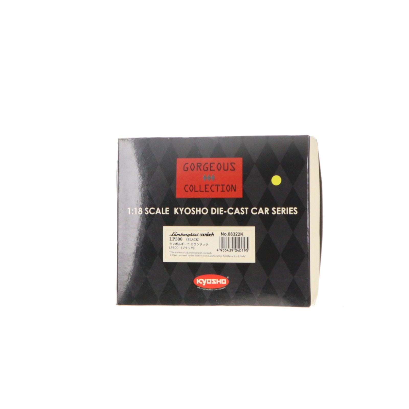 【中古即納】[MDL] GORGEOUS COLLECTION 1/18 ランボルギーニ カウンタック LP500(ブラック) 完成品 ミニカー(08322K) 京商(19991231)