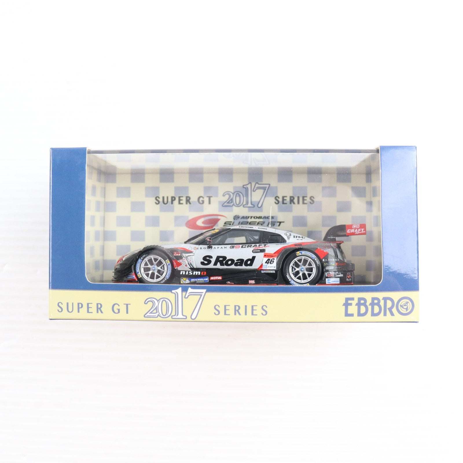 【中古即納】[MDL] 1/43 SUPER GT GT500 2017 S Road CRAFTSPORTS GT-R #46(シルバー×ブラック) 完成品 ミニカー(45512) EBBRO(エブロ)(20180131)