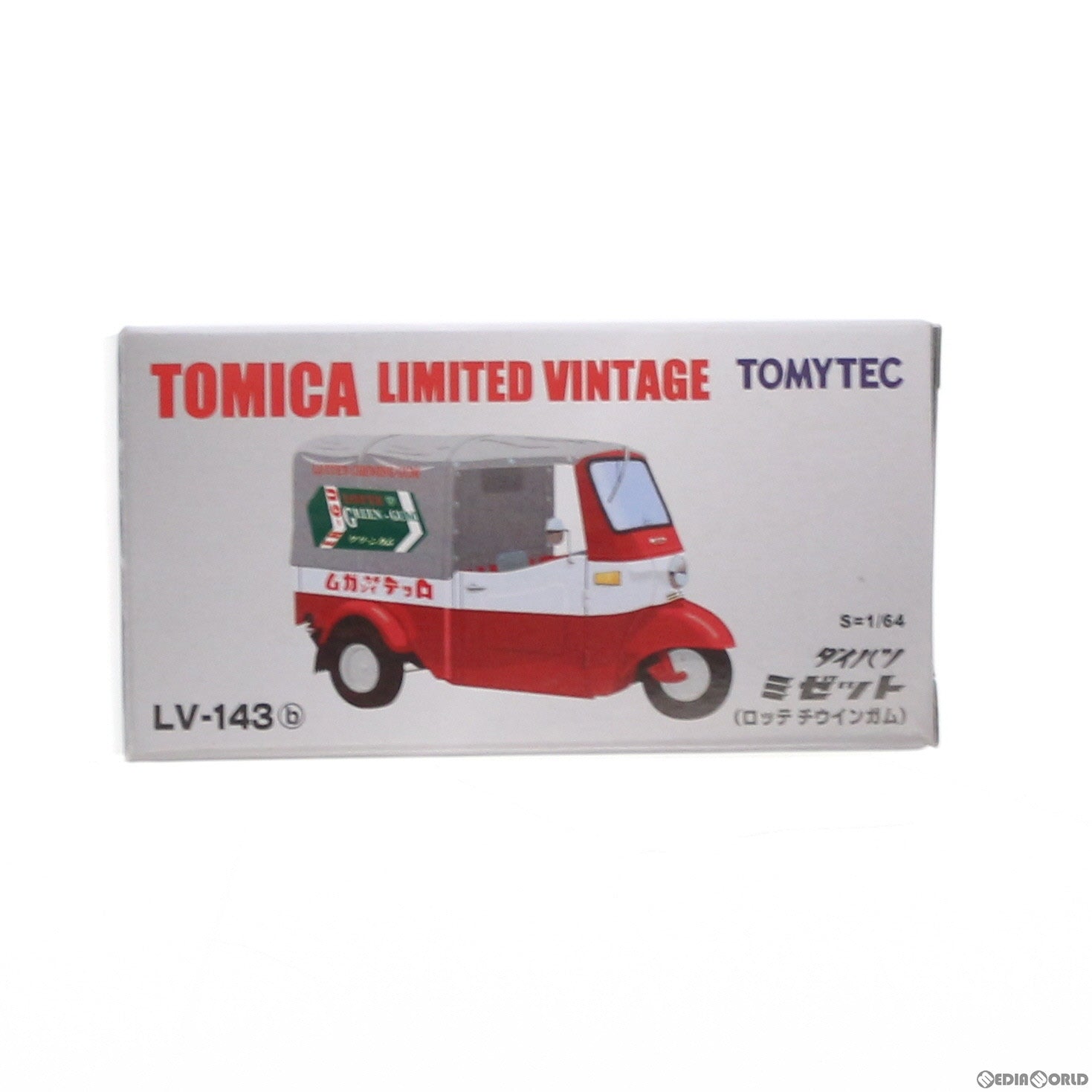 【中古即納】[MDL] トミカリミテッドヴィンテージ 1/64 TLV-143b ミゼット ロッテ仕様 (レッド) 完成品 ミニカー(274339) TOMYTEC(トミーテック)(20140720)