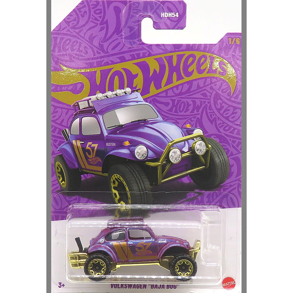 【中古即納】[MDL] Hot Wheels(ホットウィール) 1/64 VOLKSWAGEN BAJA BUG(フォルクスワーゲン バハバグ)(パープル×ゴールド) 完成品 ミニカー(JDM20) マテル(20241231)