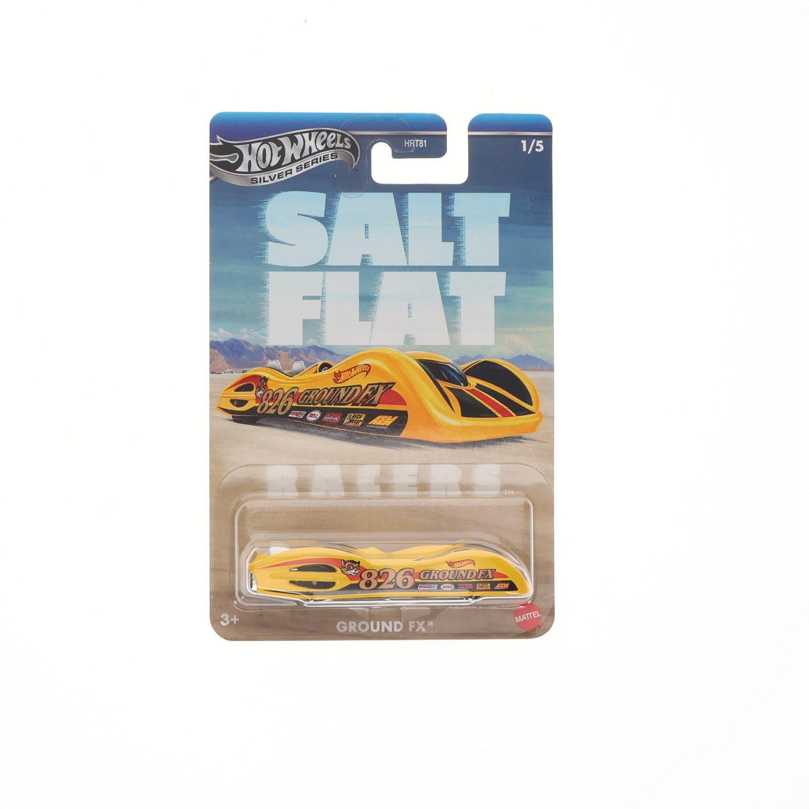 【中古即納】[MDL] Hot Wheels(ホットウィール) SALT FLAT RACERS 1/64 GROUND FX #826(イエロー×ブラック×レッド) 完成品 ミニカー(JBY81) マテル(20251231)
