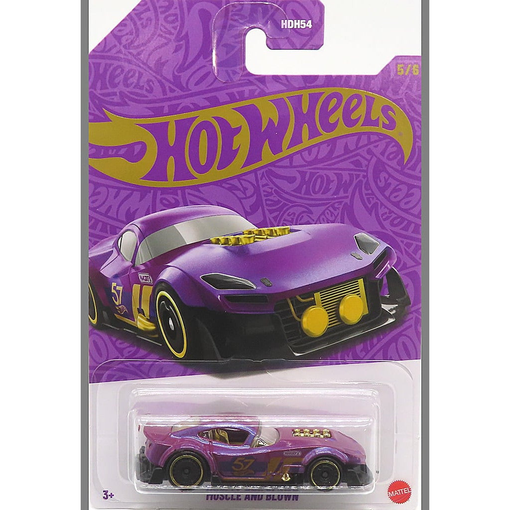 【中古即納】[MDL] Hot Wheels(ホットウィール) 1/64 MUSCLE AND BLOWN(マッスルアンドブラウン)(パープル×ゴールド) 完成品 ミニカー(JDM24) マテル(20250430)