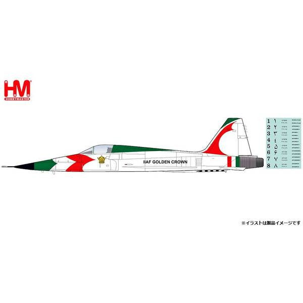 【中古即納】[MDL] 1/72 F-5E タイガー2 イラン帝国空軍 ゴールデン・クラウン1番機～8番機デカール付属版 完成品 飛行機(HA3397B) ホビーマスター(20250111)
