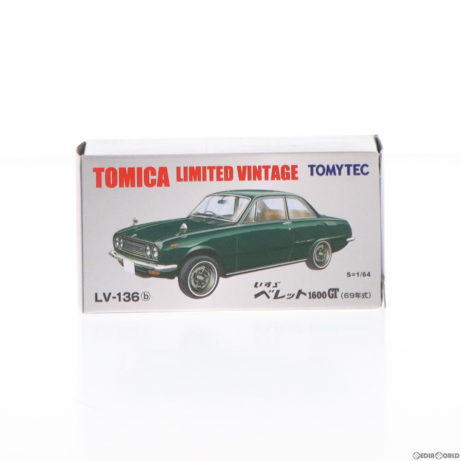 【中古即納】[MDL] トミカリミテッドヴィンテージ 1/64 TLV-136b いすず ベレット 1600GT 69年式(グリーン) 完成品 ミニカー(271482) TOMYTEC(トミーテック)(20131005)