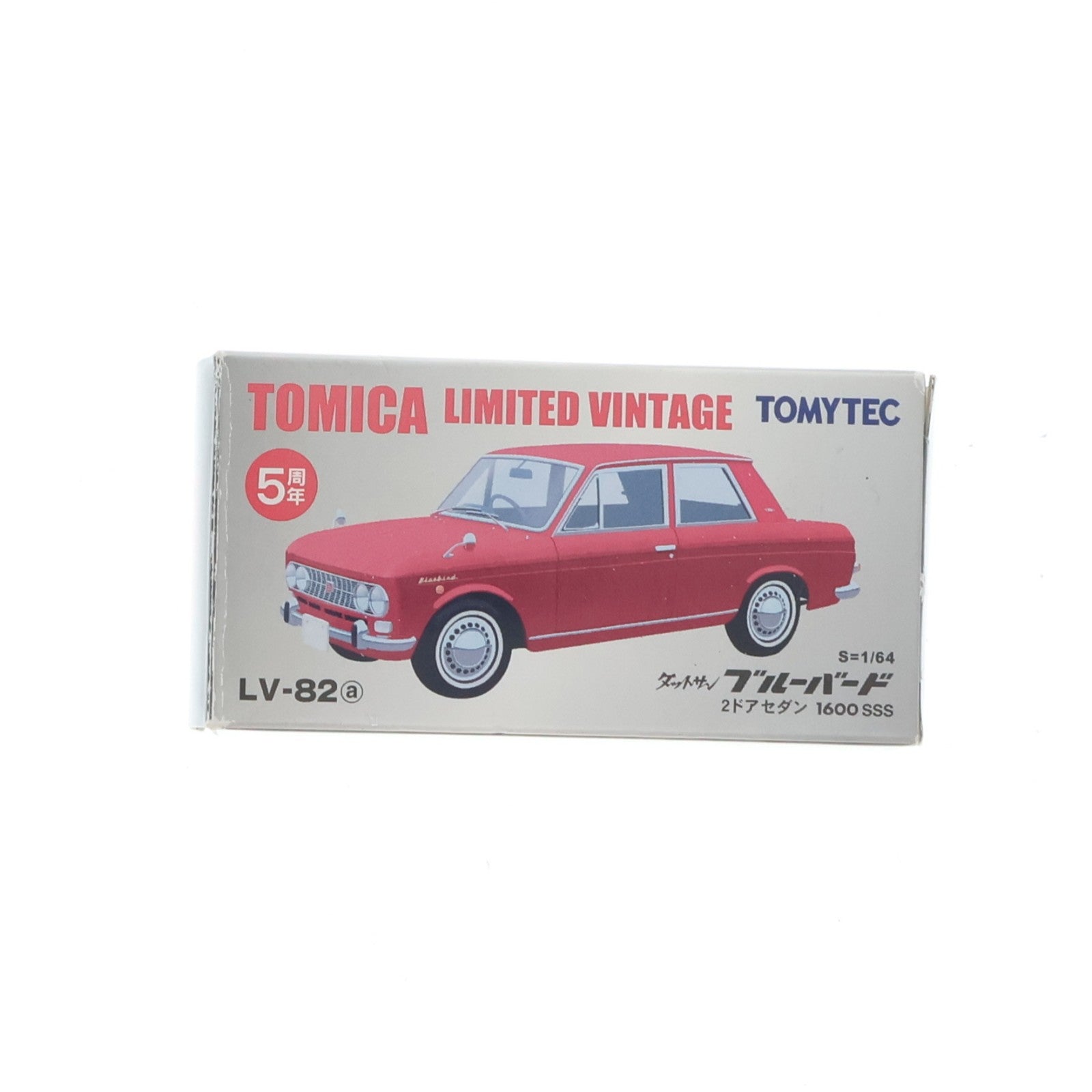 【中古即納】[MDL] トミカリミテッドヴィンテージ 1/64 TLV-82a ダットサン ブルーバード 2ドアセダン 1600SSS(レッド) 完成品 ミニカー(221845) TOMYTEC(トミーテック)(20091128)