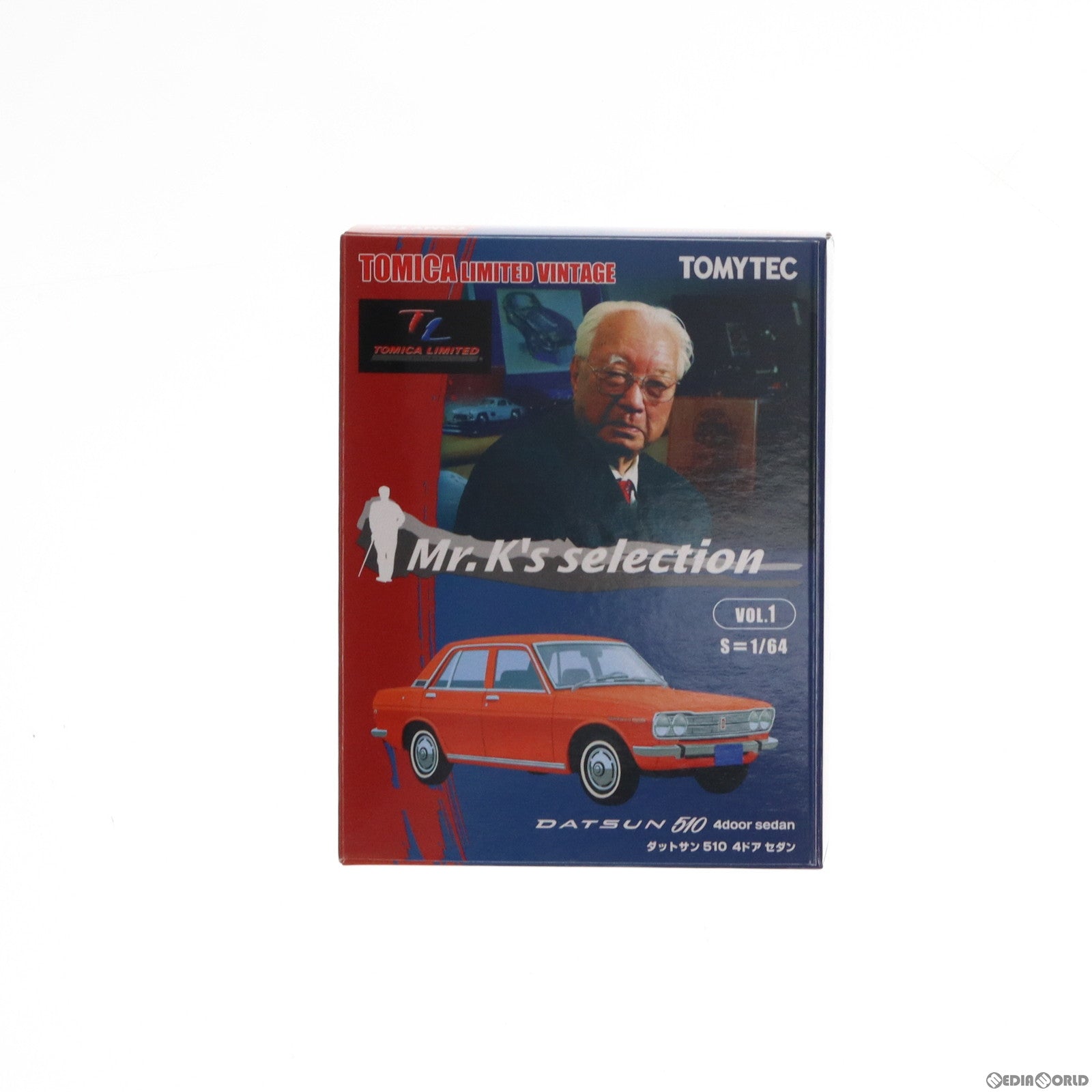 【中古即納】[MDL] トミカリミテッドヴィンテージ 1/64 Mr.K's selection Vol.1 ダットサン 510 4ドア セダン(レッド) 完成品 ミニカー(222743) TOMYTEC(トミーテック)(20090918)
