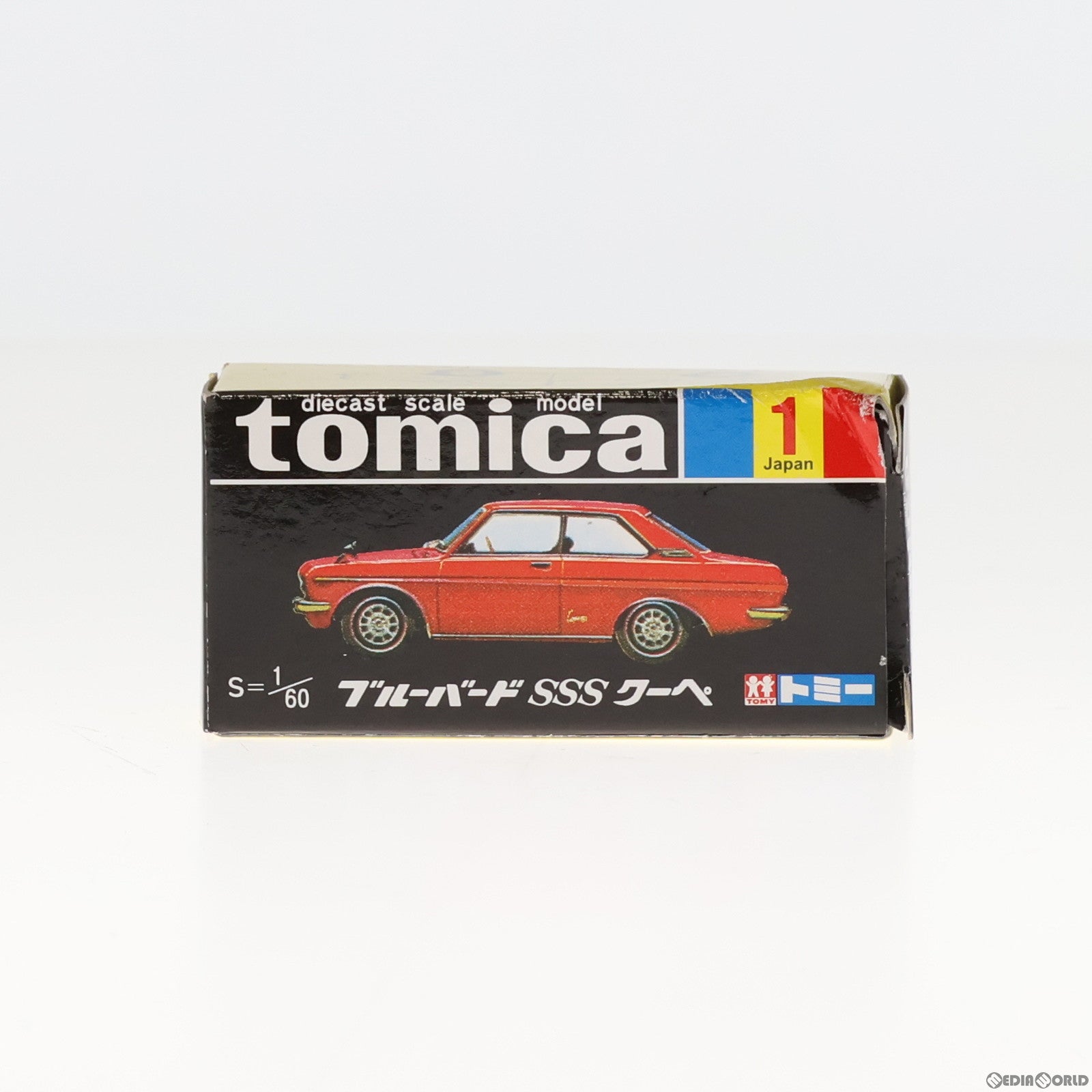 【中古即納】[MDL] トミカ No.1 1/60 ニッサン ブルーバード SSS クーペ(レッド/黒箱) 復刻版 完成品 ミニカー トミー(19991231)