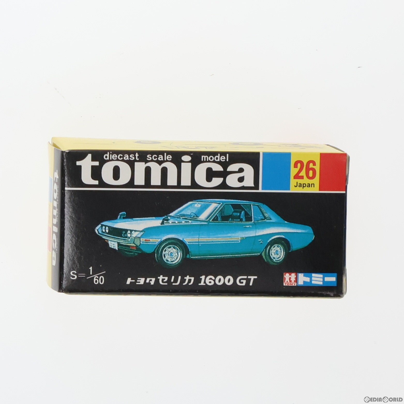 【中古即納】[MDL] トミカ No.26 1/60 トヨタ セリカ 1600GT(ターコイズ/黒箱) 復刻版 完成品 ミニカー トミー(19991231)