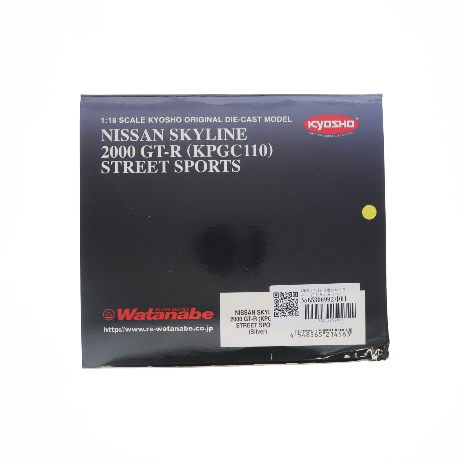 【中古即納】[MDL] 1/18 日産 スカイライン GT-R ケン&メリー Fスポイラー・RSワタナベホイル シルバー 完成品 ミニカー(K08254SW) 京商(20150227)