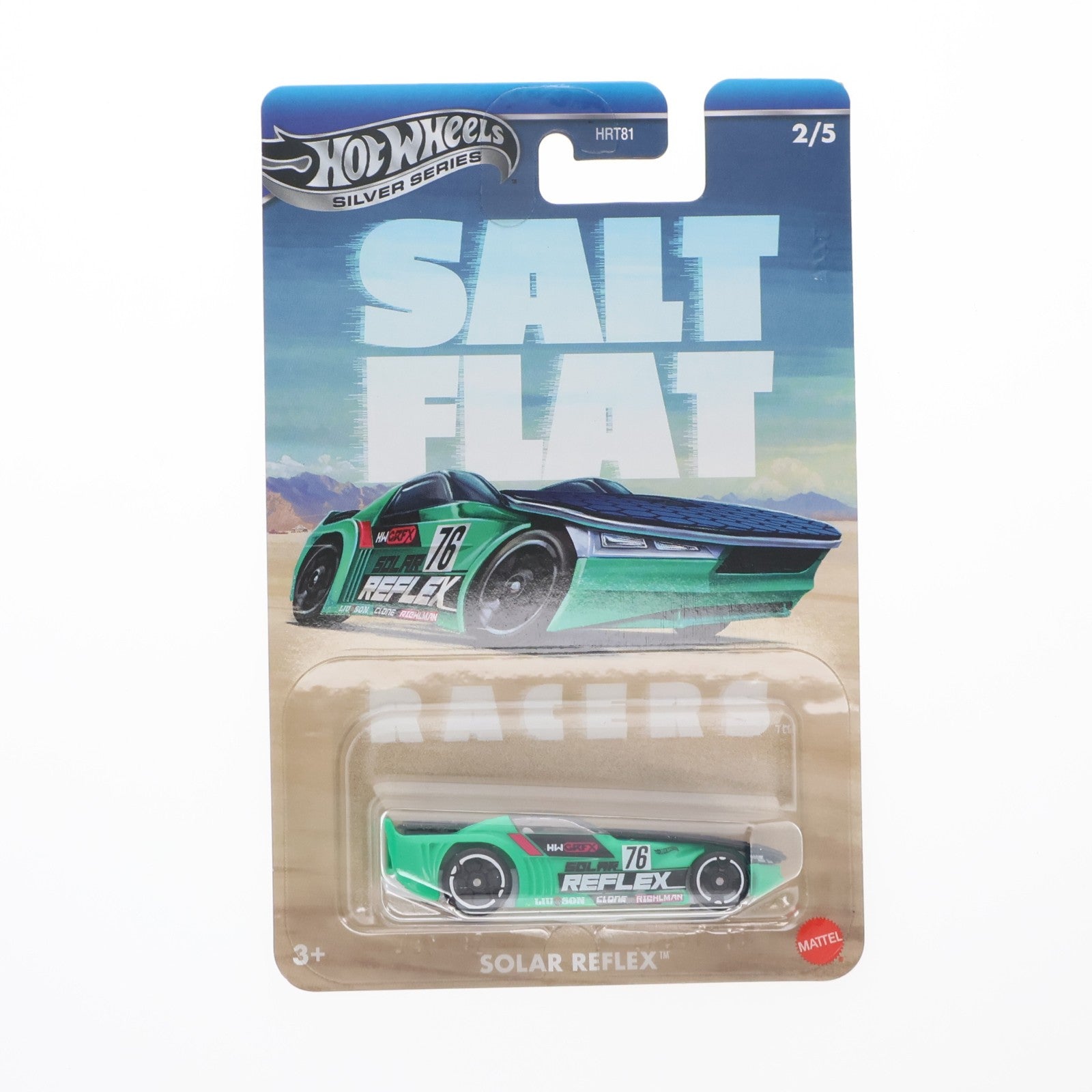 【中古即納】[MDL] Hot Wheels(ホットウィール) SALT FLAT RACERS 1/64 SOLAR REFLEX #76(グリーン×ブルー×ブラック) 完成品 ミニカー(JBY81) マテル(20241231)