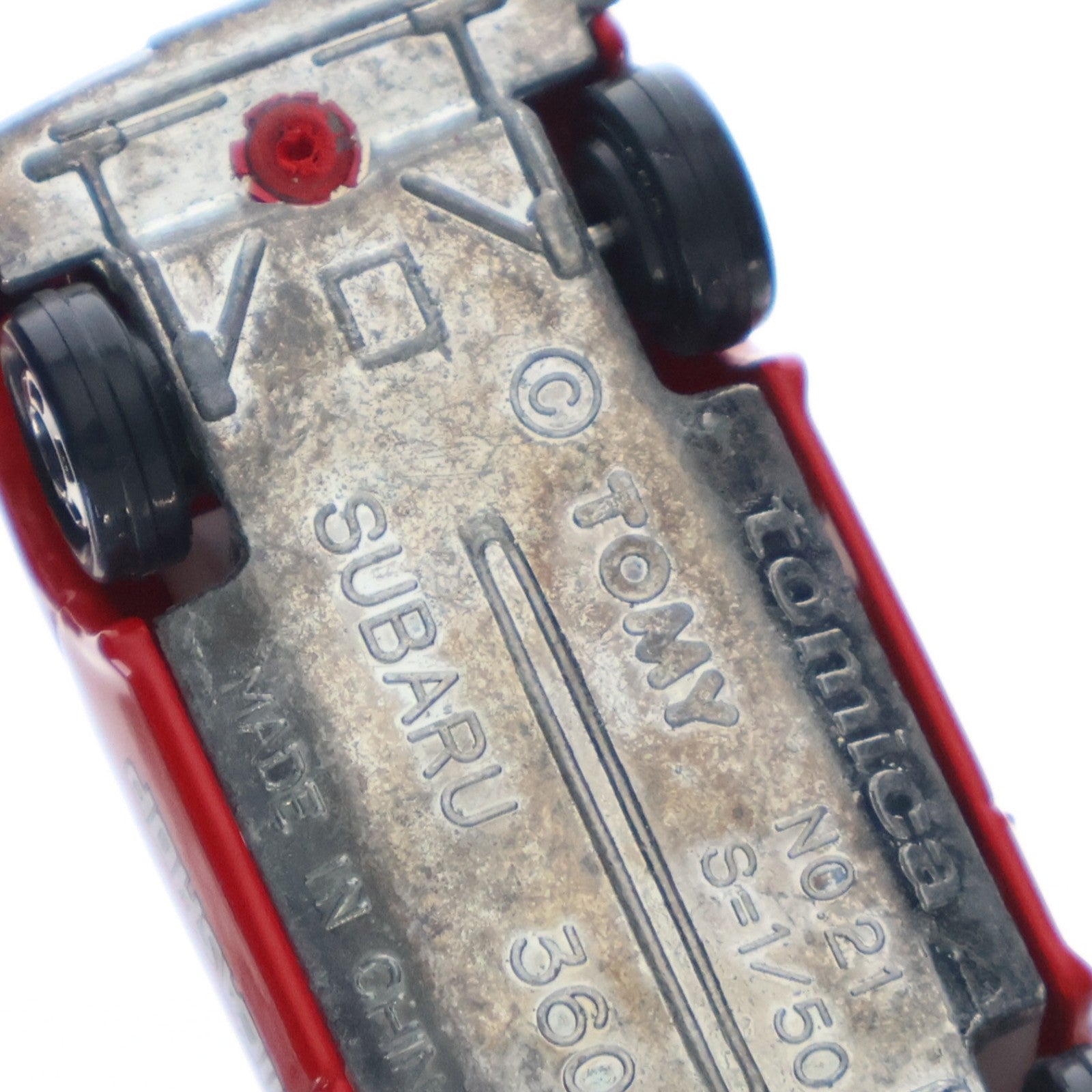 【中古即納】[MDL] トミカ 組み立て工場 1/50 スバル360(レッド×ホワイト/ブラック) 完成品 ミニカー タカラトミー(20061231)