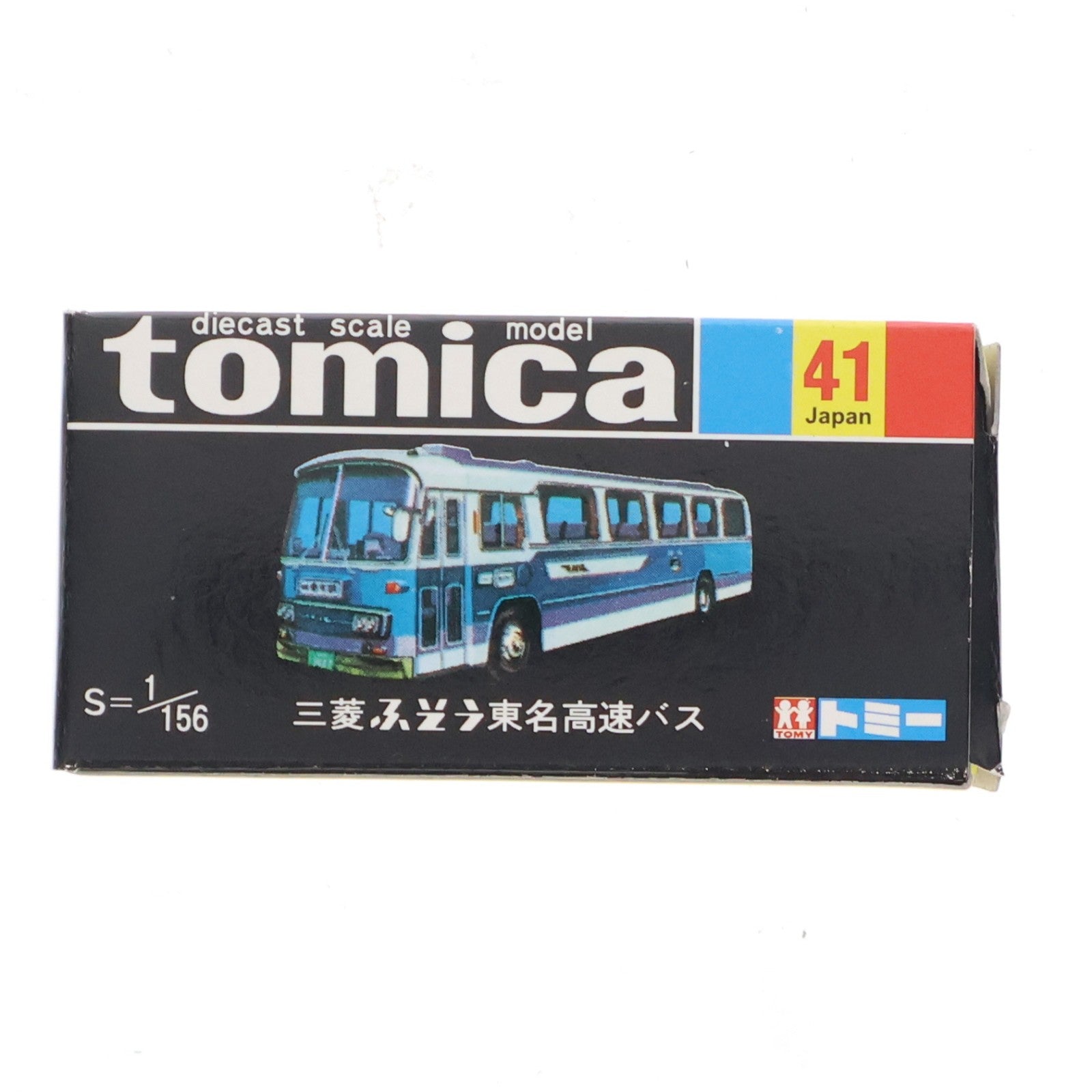 【中古即納】[MDL] トミカ No.41 1/156 三菱ふそう 東名高速バス(ホワイト×ブルー/黒箱/中国製/10DWホイール) 完成品 ミニカー トミー(19991231)